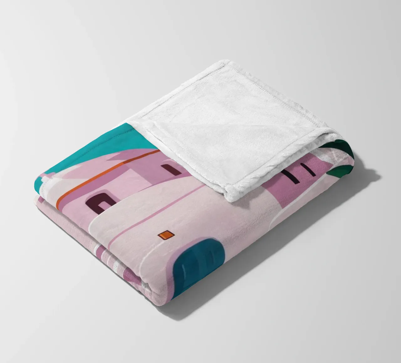 Santorini in Bloom coperta in pile da Ink Pulse