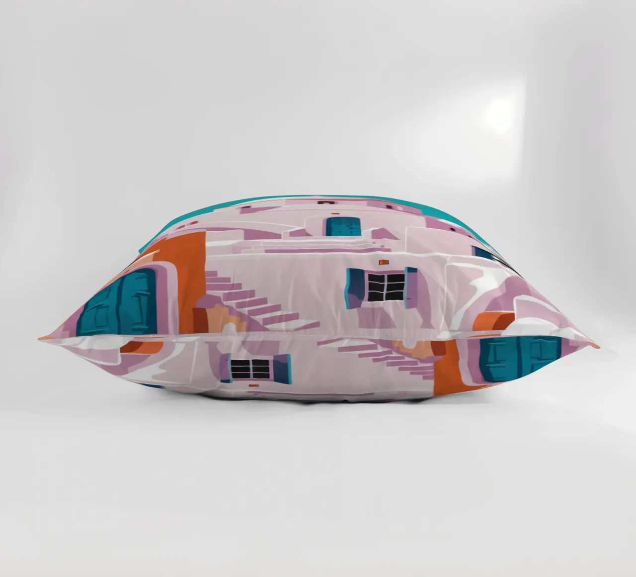 Santorini in Bloom cuscino da Ink Pulse