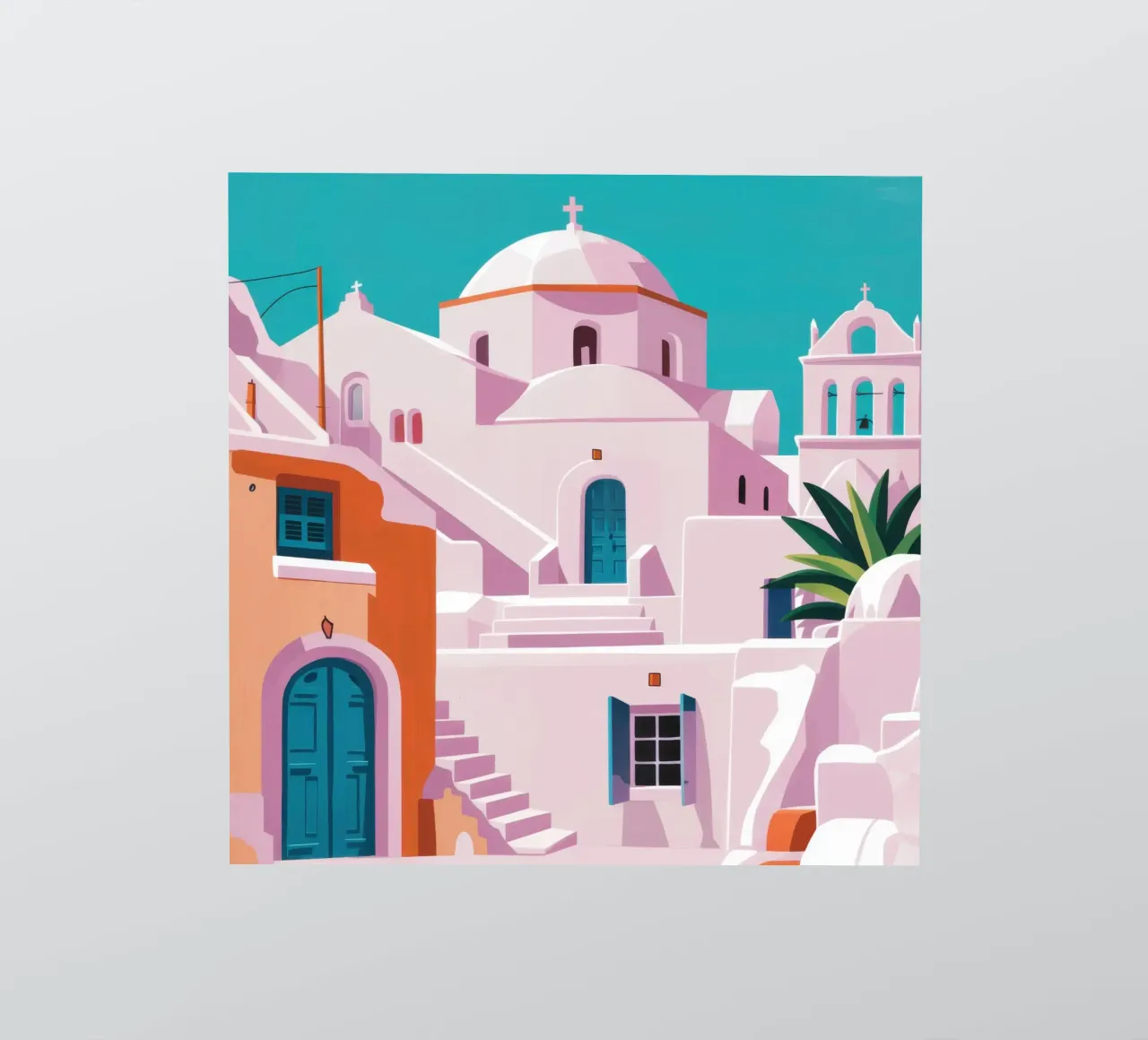 Santorini in Bloom adesivo da Ink Pulse