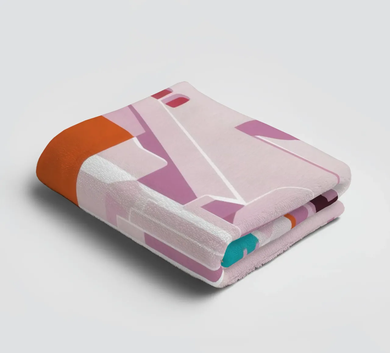 Santorini in Bloom asciugamano da bagno da Ink Pulse