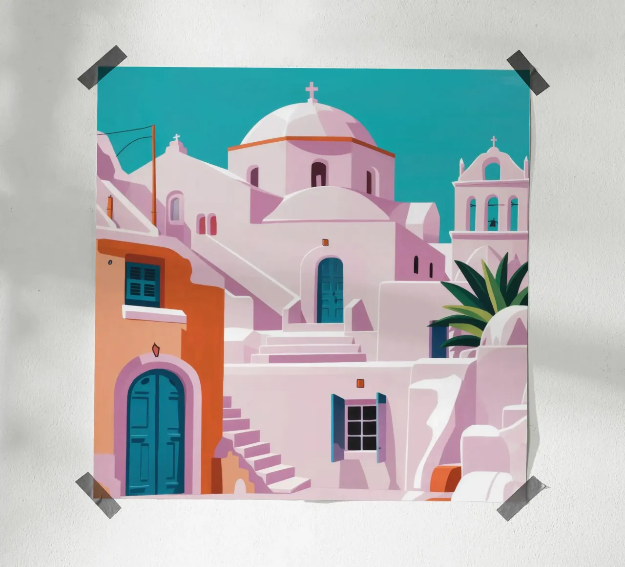 Santorini in Bloom carta hahnemühle da Ink Pulse