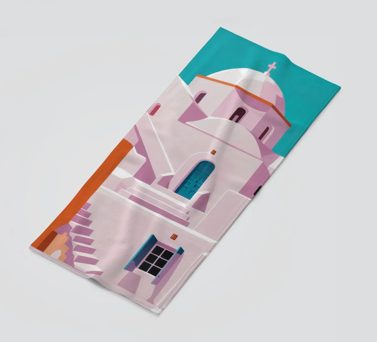 Santorini in Bloom telo mare da Ink Pulse