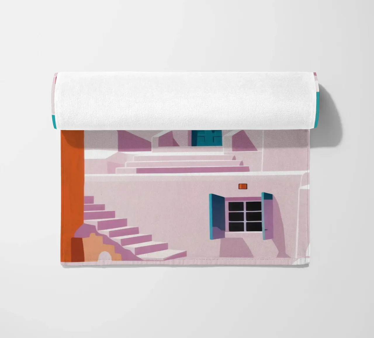 Santorini in Bloom telo mare da Ink Pulse