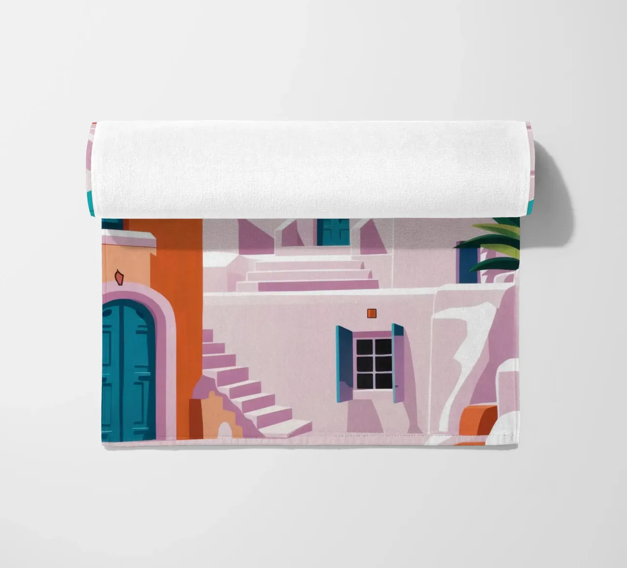 Santorini in Bloom telo mare da Ink Pulse