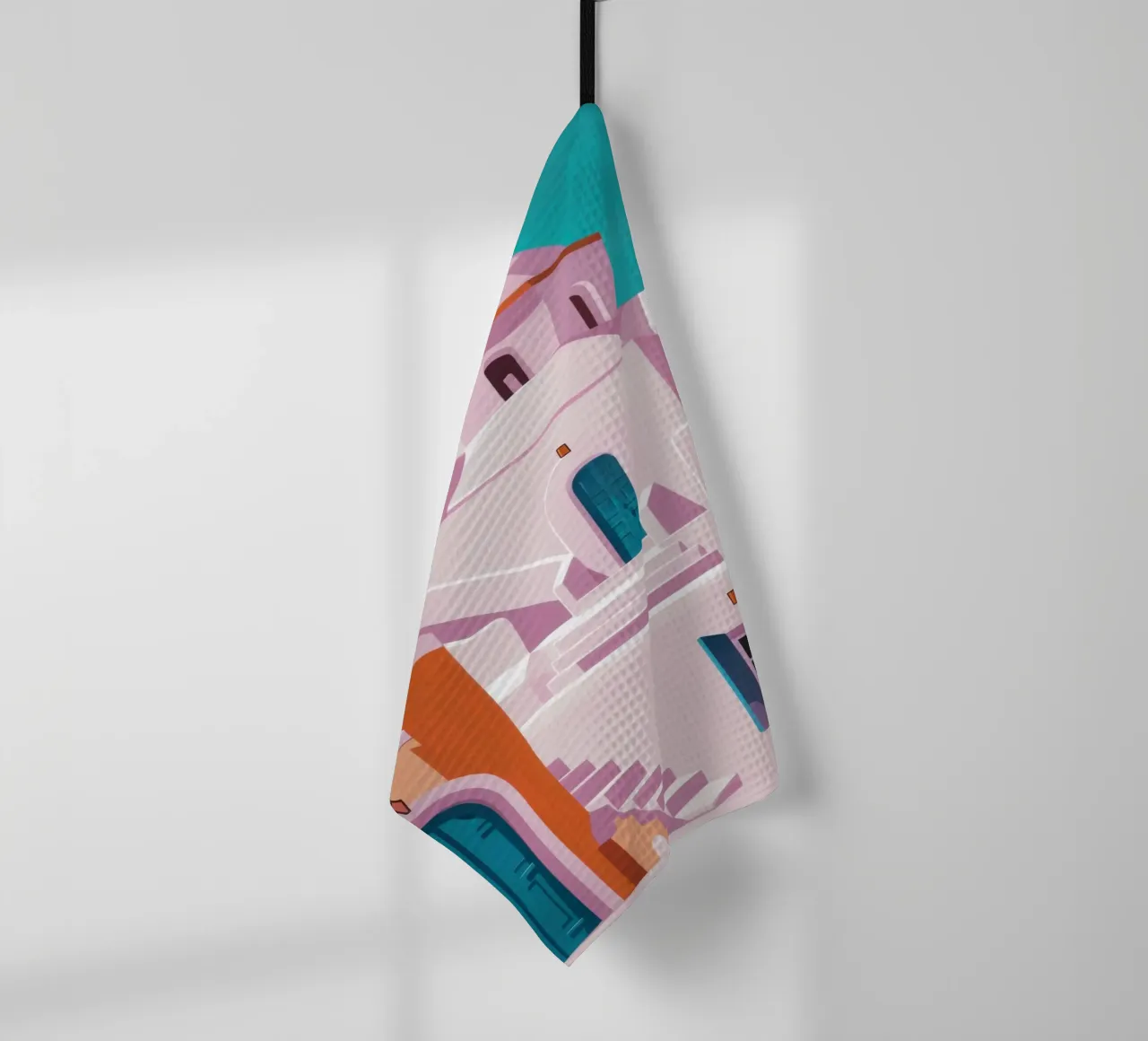 Santorini in Bloom canovaccio da cucina da Ink Pulse