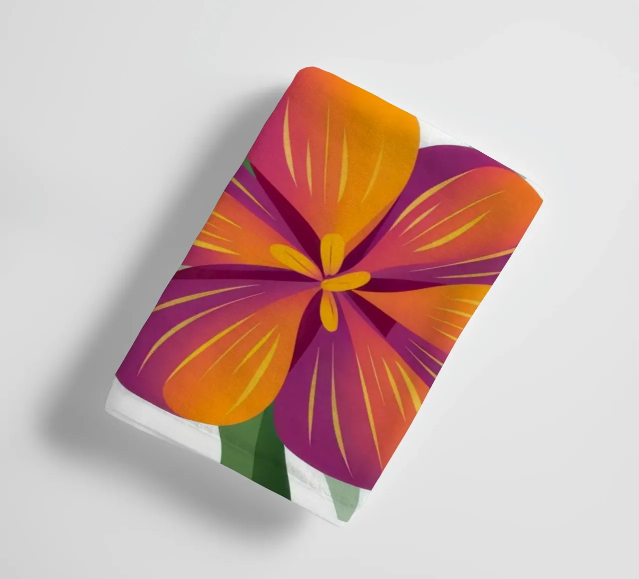 Vibrant Iris Harmony towel by Flock Reverie