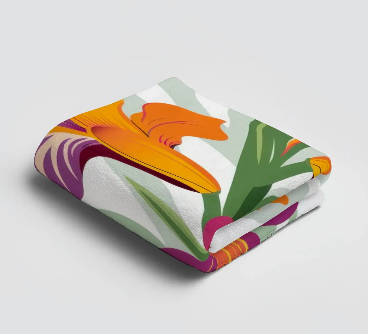 Vibrant Iris Harmony towel by Flock Reverie