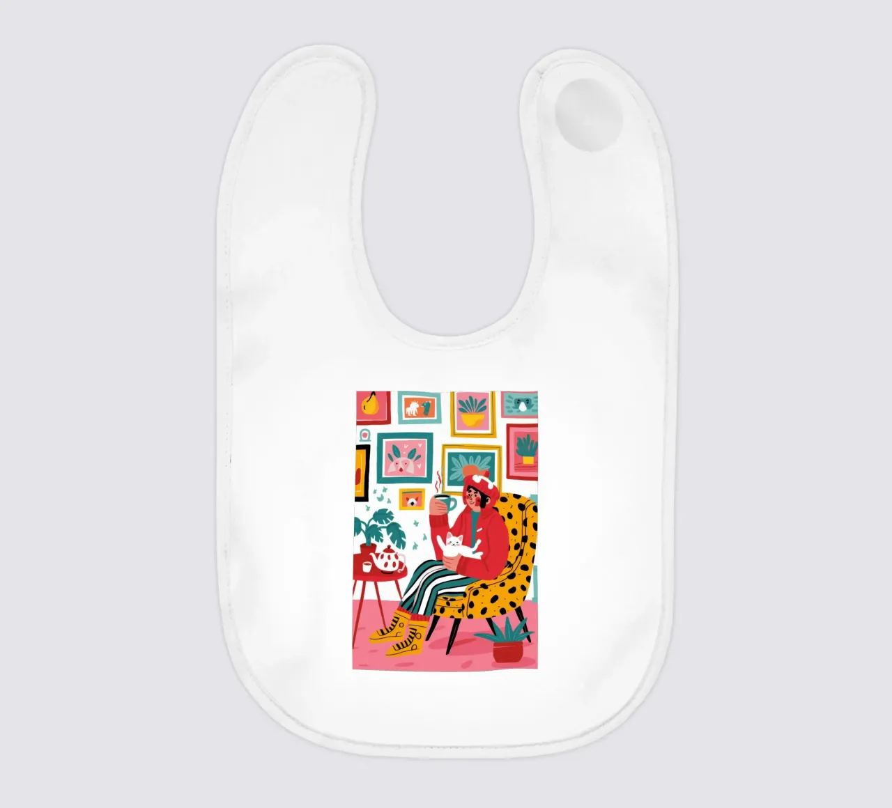 Sedia leopardata Lettura bavaglino da Reds Jays