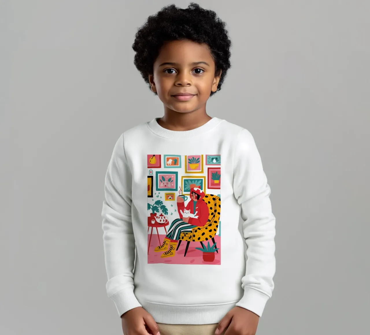 Sedia leopardata Lettura felpa bambino da Reds Jays