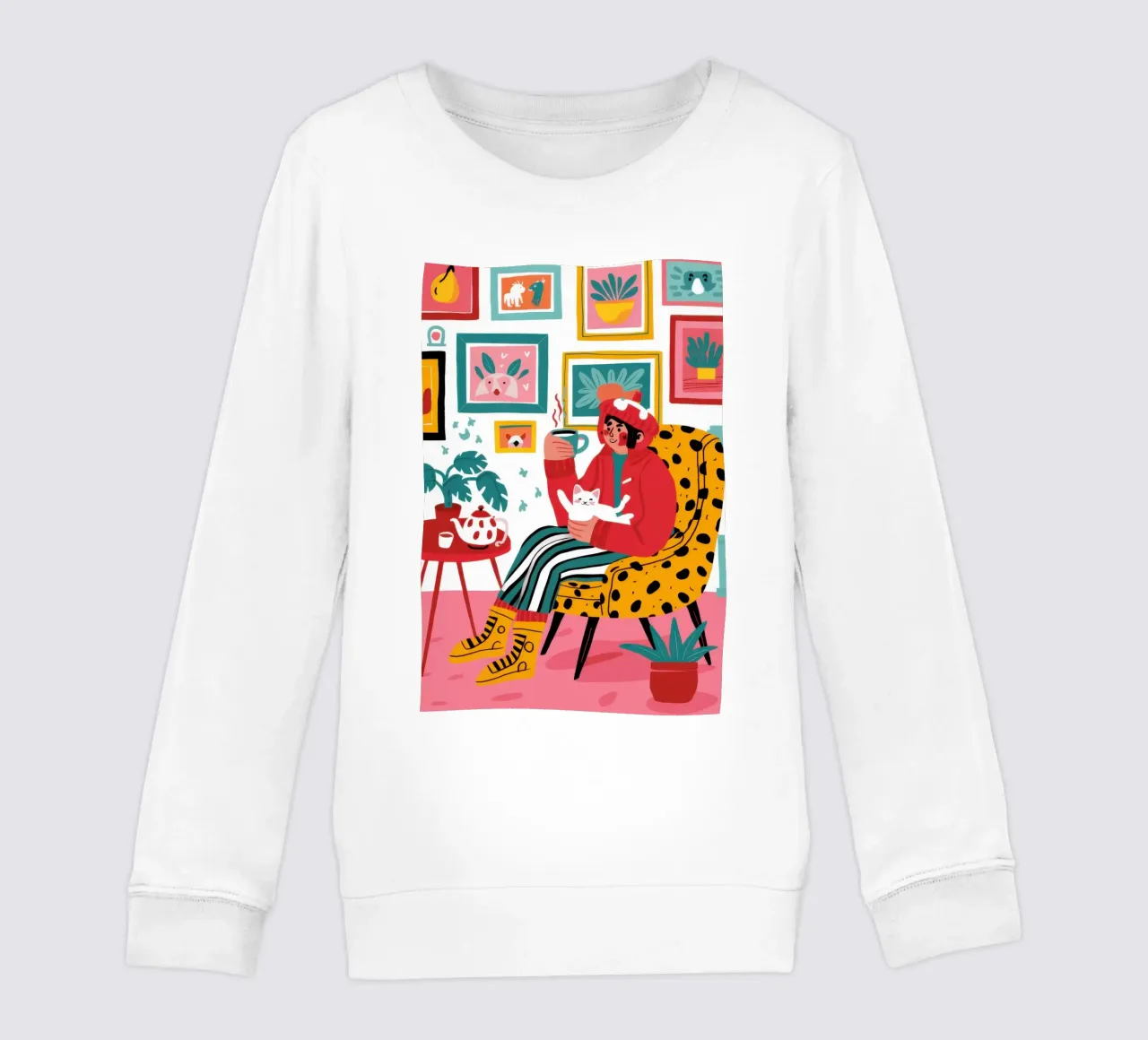 Sedia leopardata Lettura felpa bambino da Reds Jays