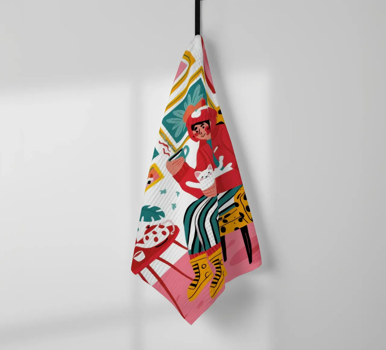 Chaise léopard Lecture torchon de Reds Jays