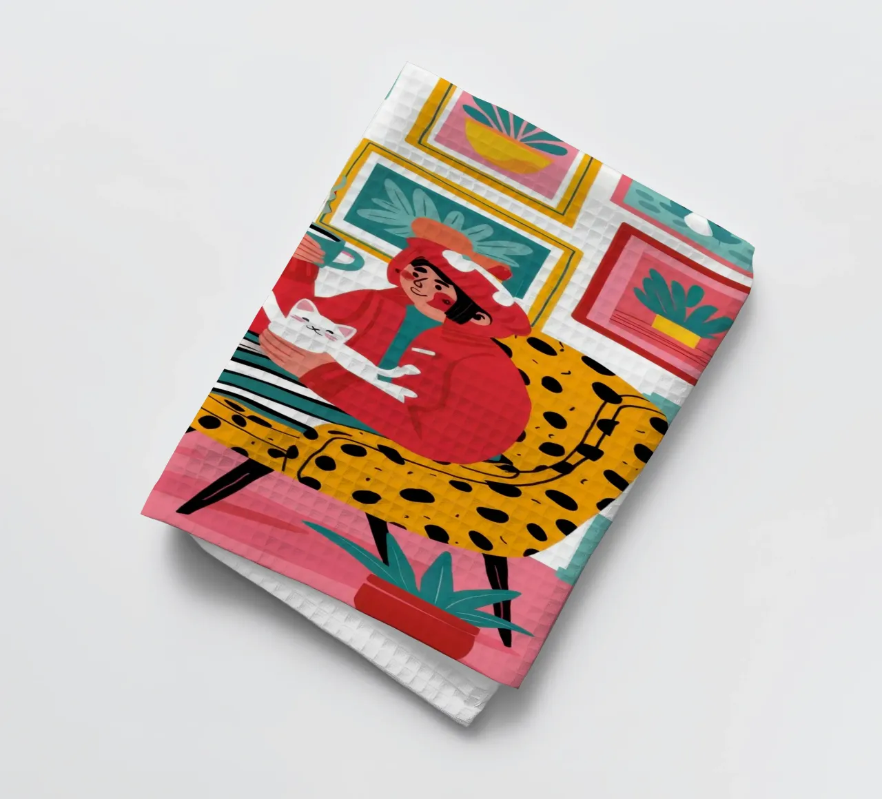 Chaise léopard Lecture torchon de Reds Jays