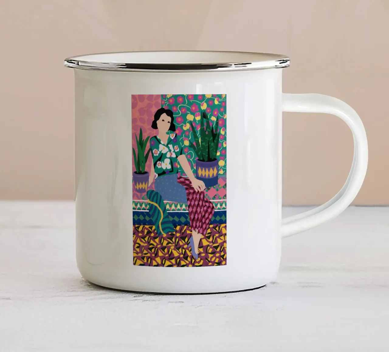 Bohemian Rhapsody in Reading Emaille Tasse von Ink Pulse