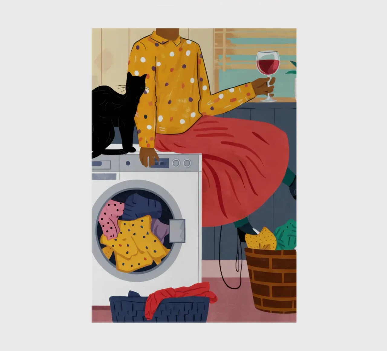 Chromatic Laundry Day notebook by Mythy Brush