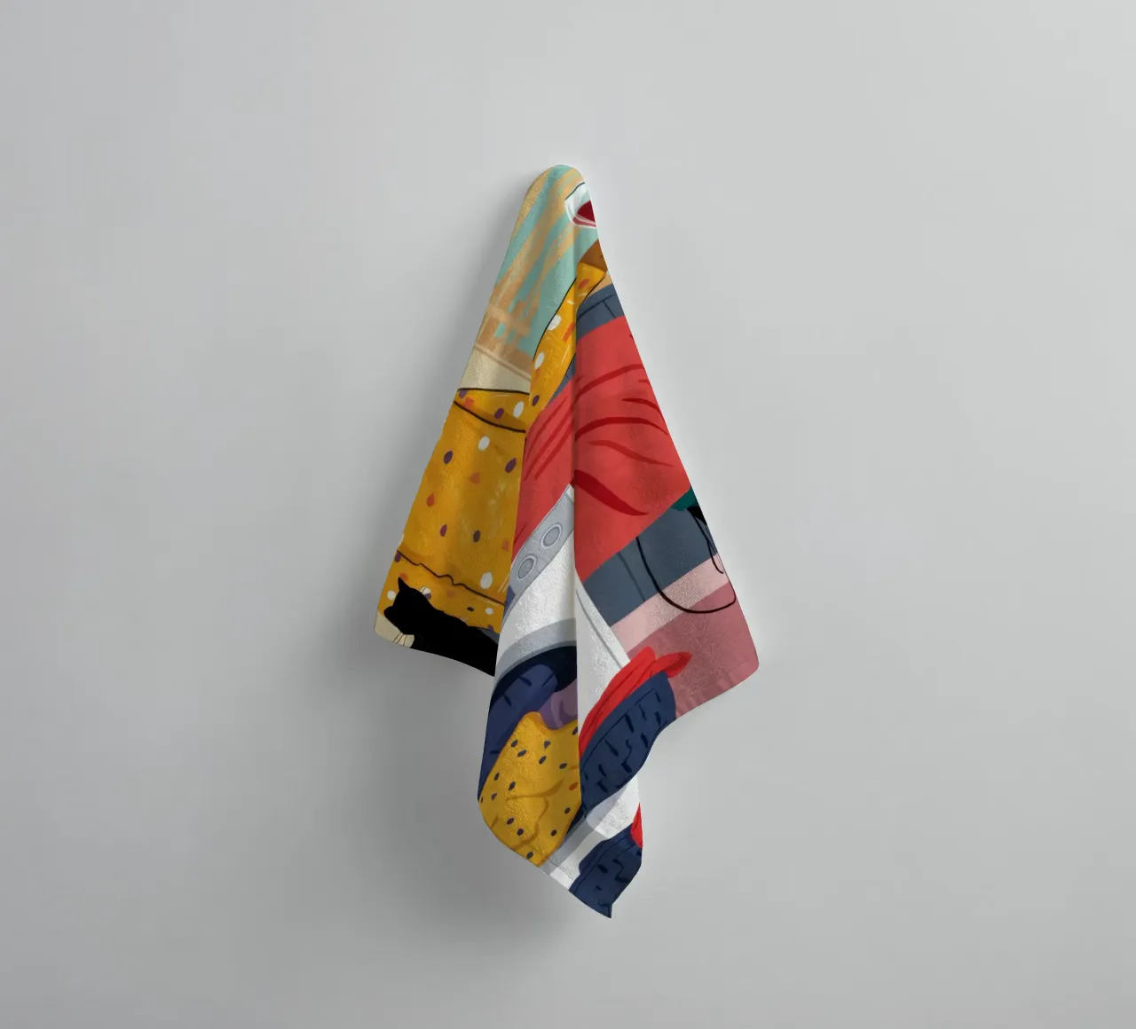 Chromatic Laundry Day towel by Mythy Brush