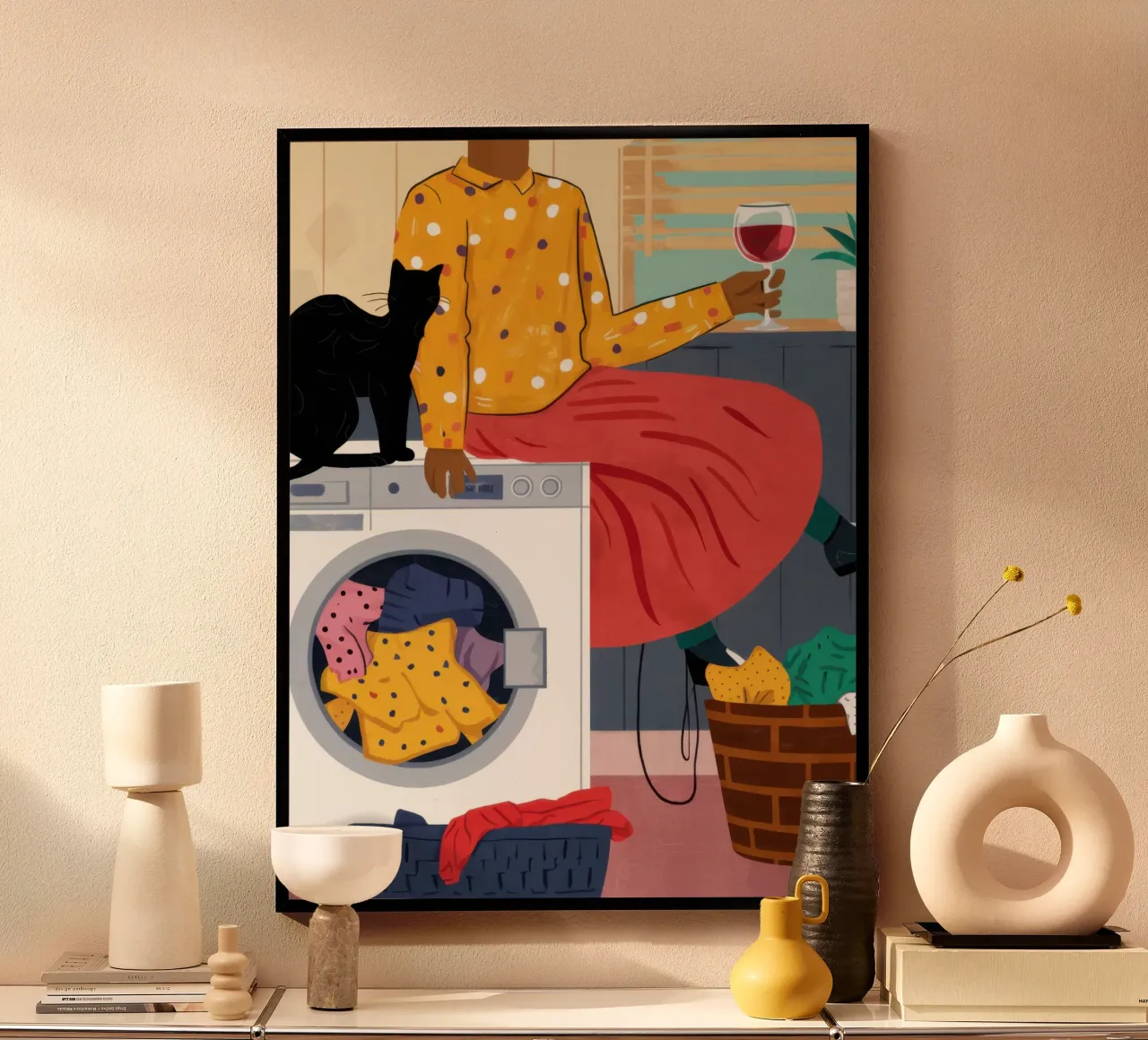 Giornata del bucato cromatico poster con telaio in plastica da Mythy Brush