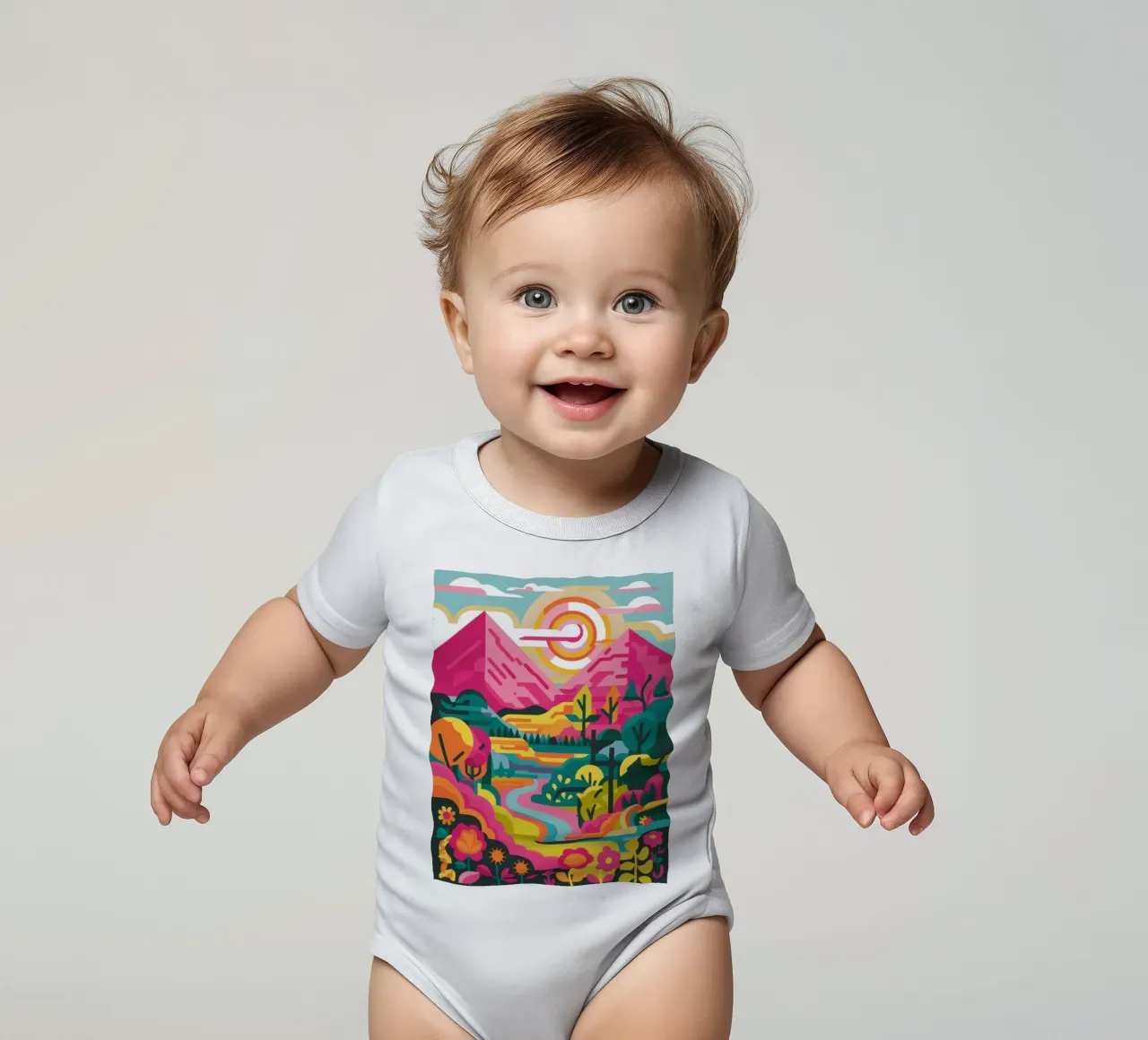 Picco del fiume Arcobaleno body neonato maniche corte da Dream Gesso