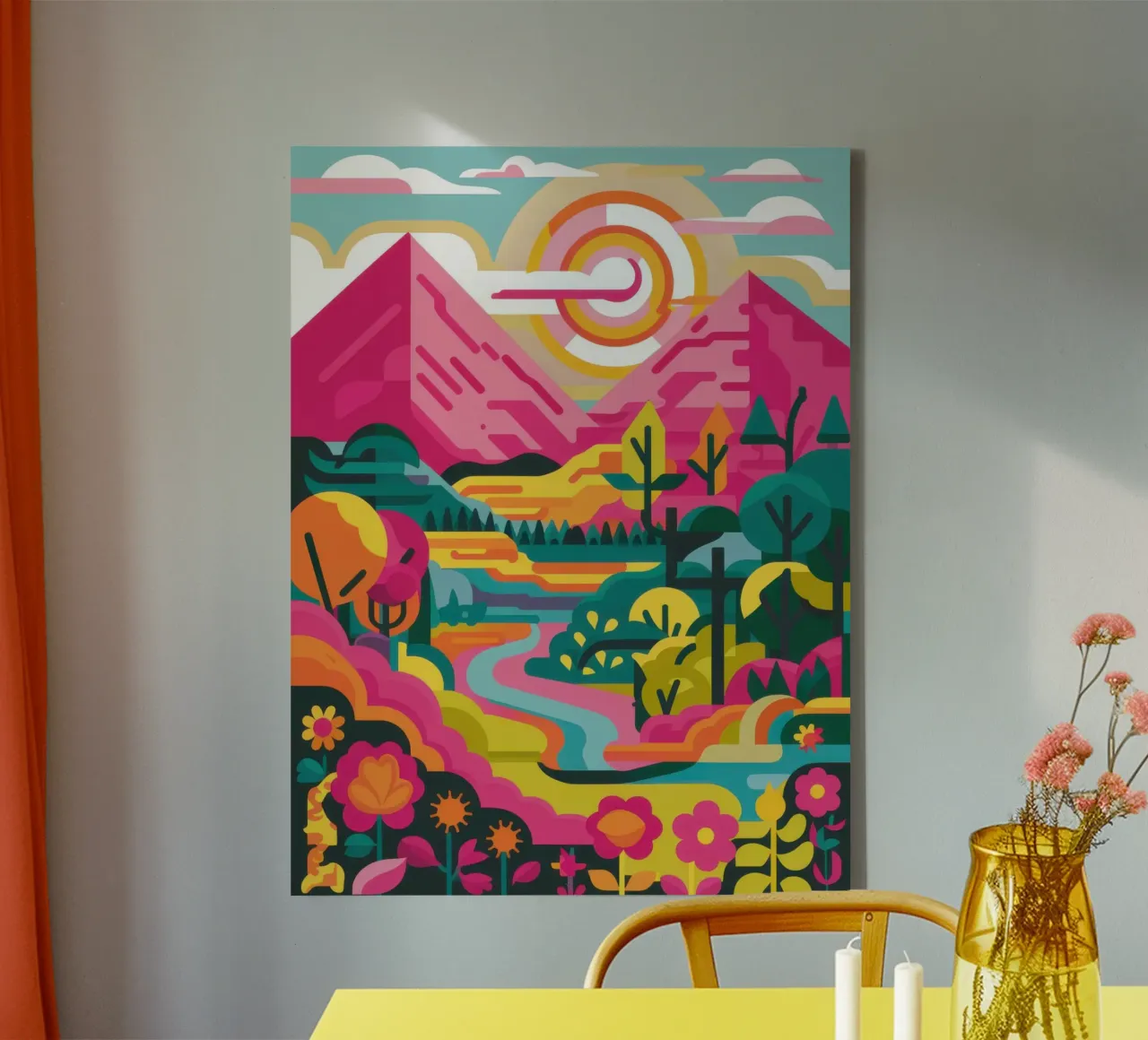 Picco del fiume Arcobaleno tela con Cornice a cassetta da Dream Gesso