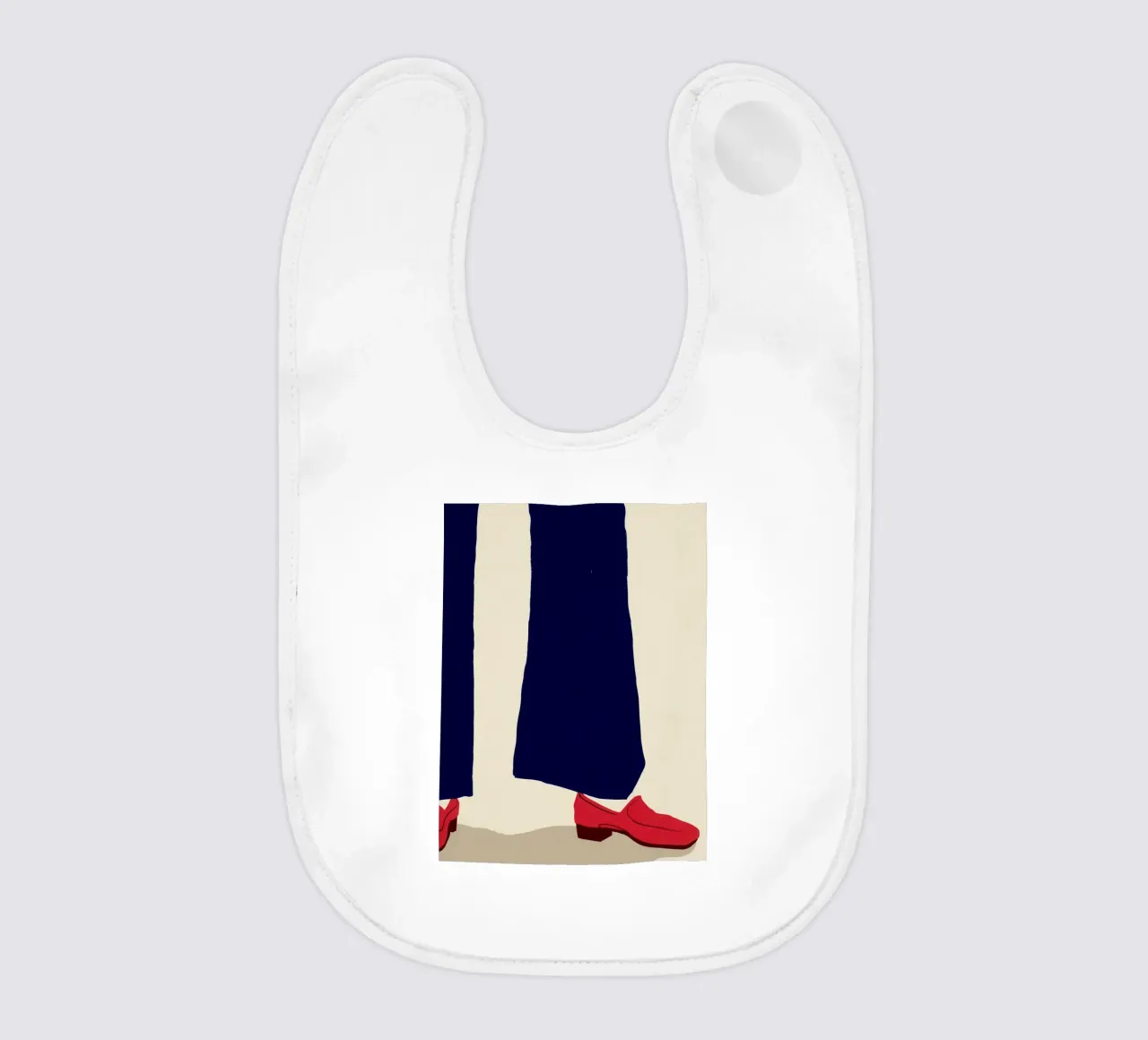 Crimson Step Forward baby bib by Giant Foxs