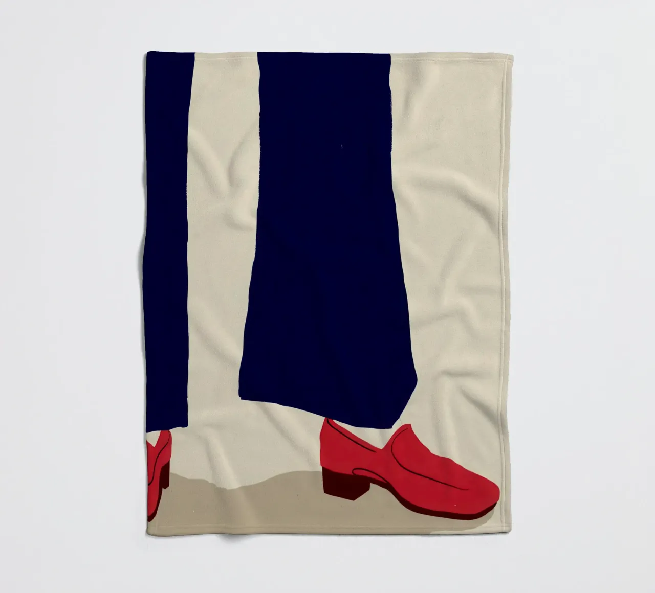Crimson Step Forward fleece blanket by Giant Foxs