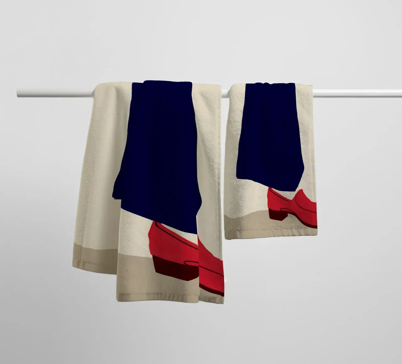 Crimson Step Forward towel by Giant Foxs