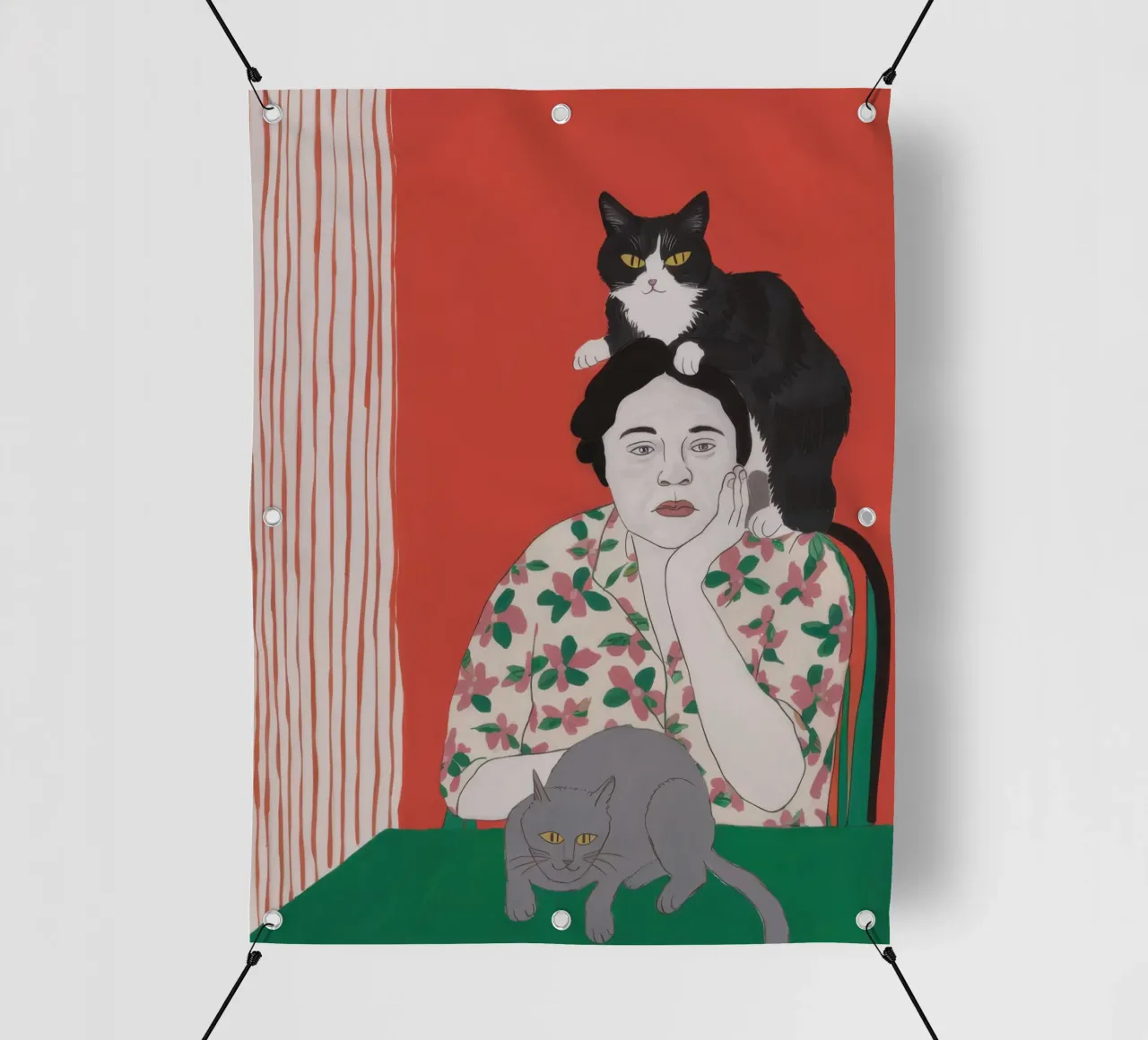 Lo zen e l'arte dei gatti telo in pvc da Dream Gesso