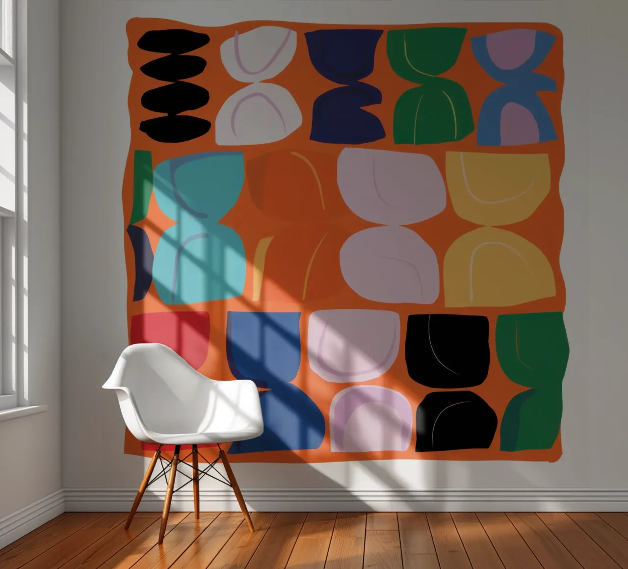 Chromatic Grid Harmony photo wallpaper by Rain Balance