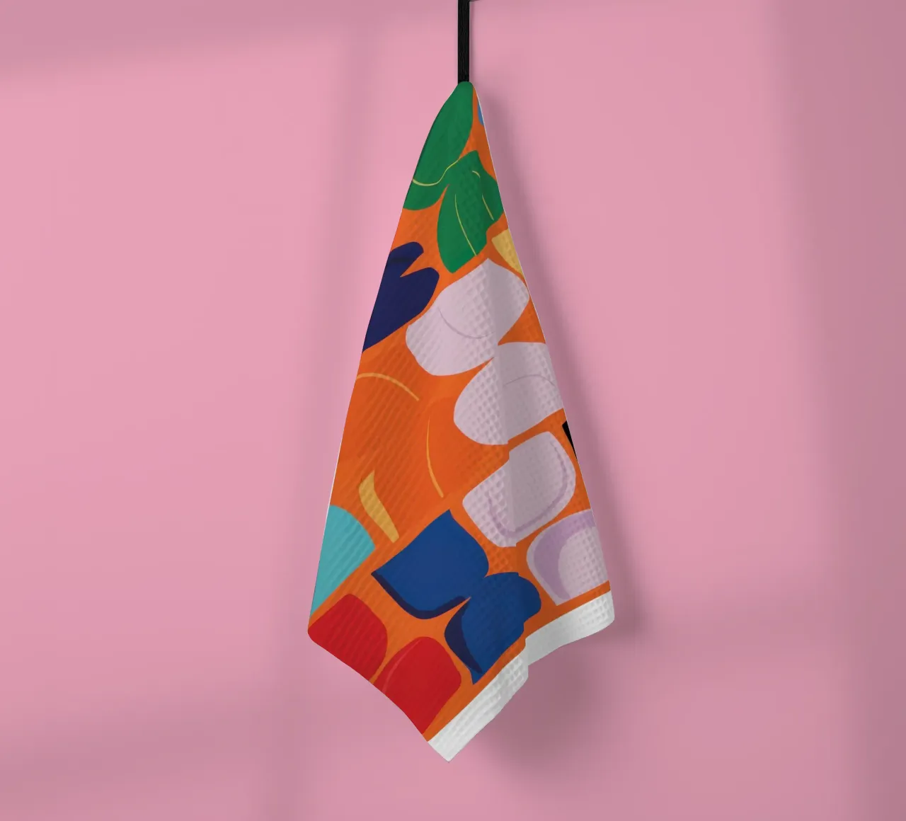 Chromatic Grid Harmony tea towel by Rain Balance