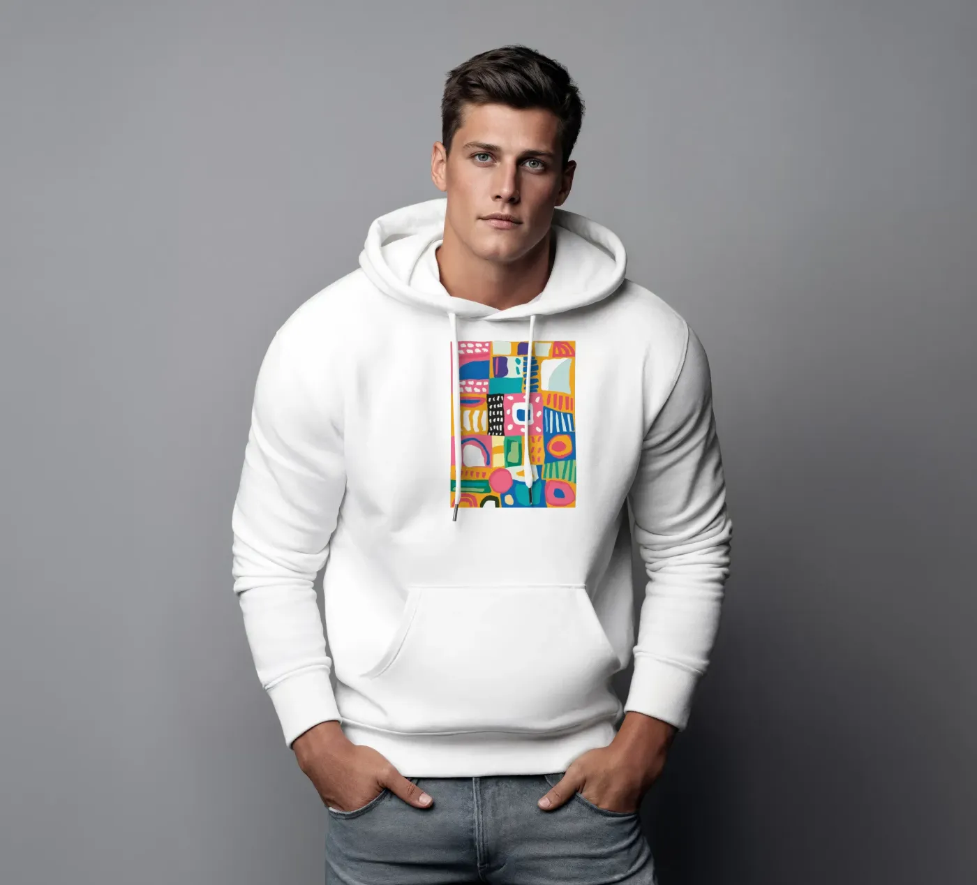 Vibrant Textile Patchwork hoodie by Reds Jays