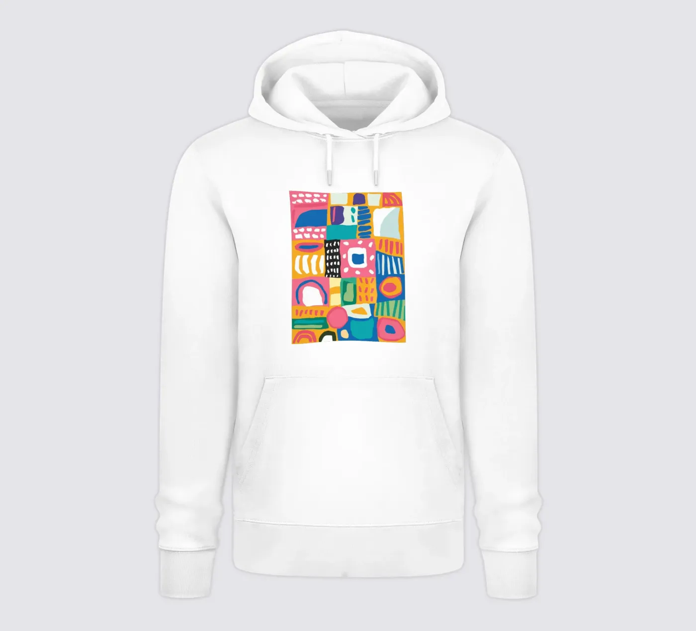 Levendig patchwork van textiel hoodie van Reds Jays