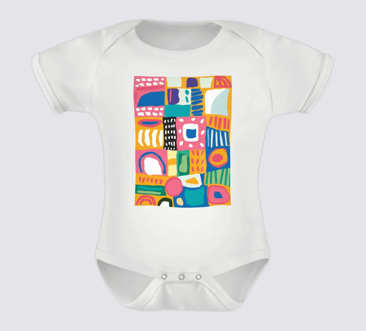 Vibrant Textile Patchwork body bébé de Reds Jays