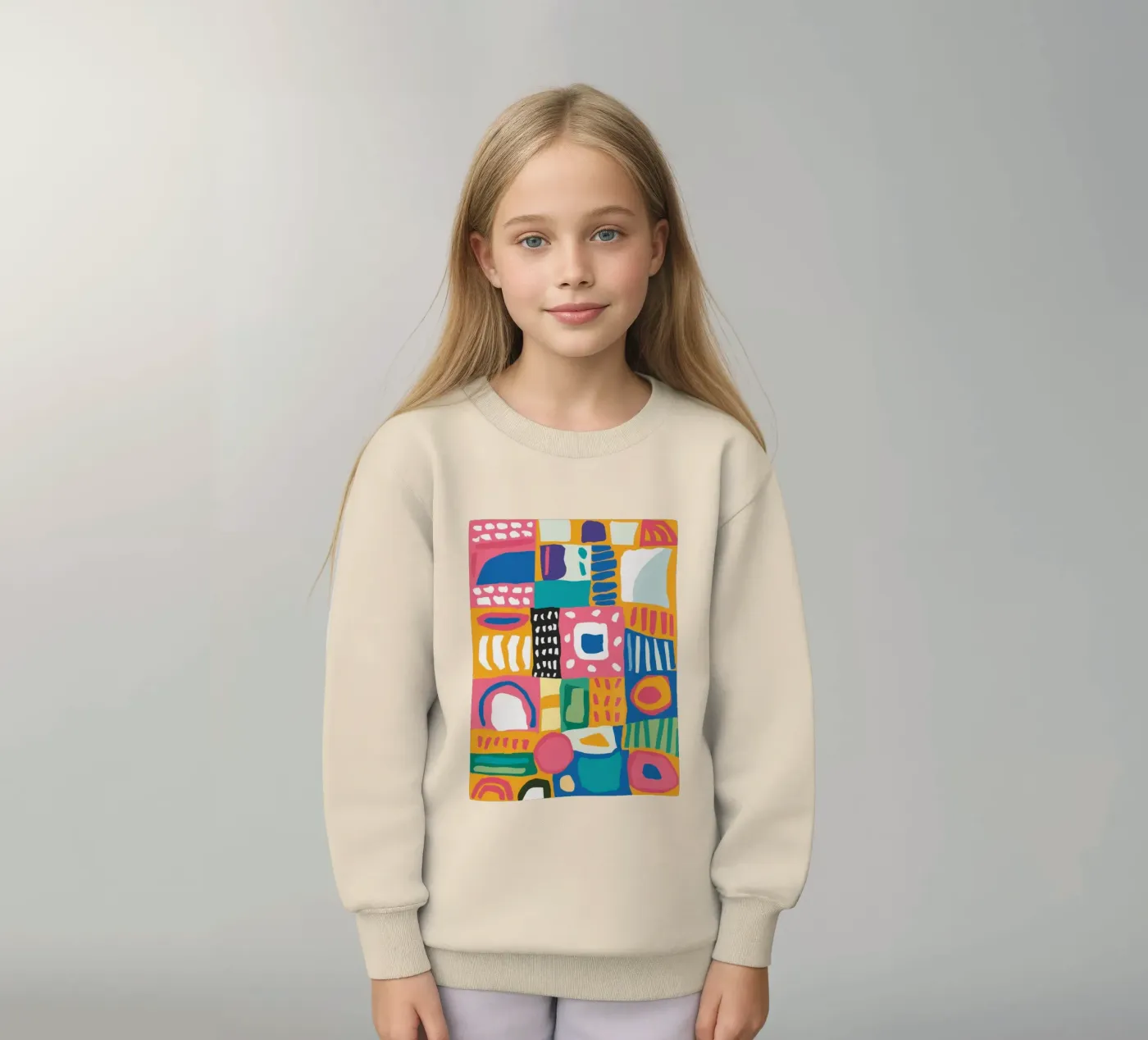 Patchwork tessile vibrante felpa bambino da Reds Jays