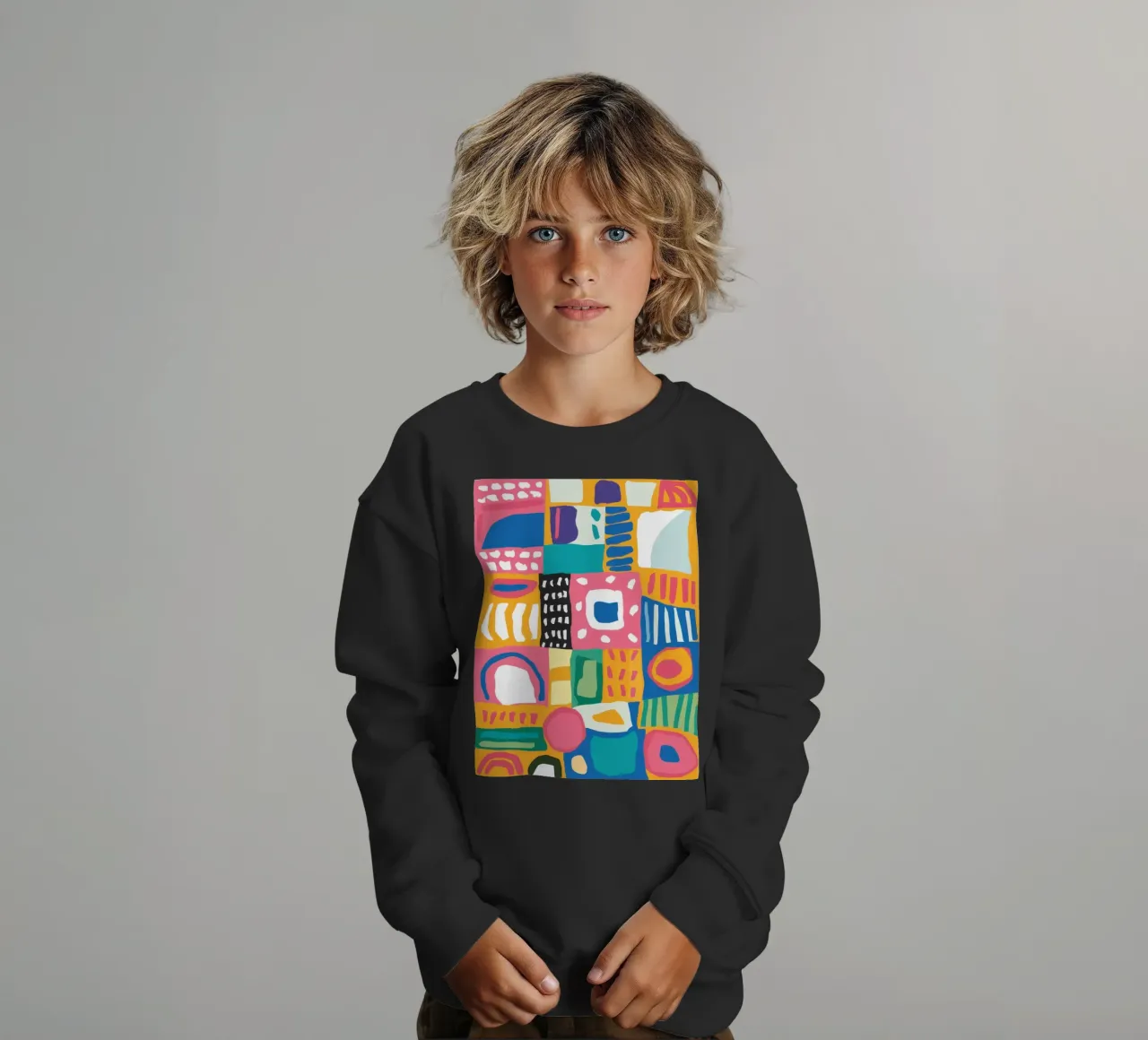 Patchwork tessile vibrante felpa bambino da Reds Jays