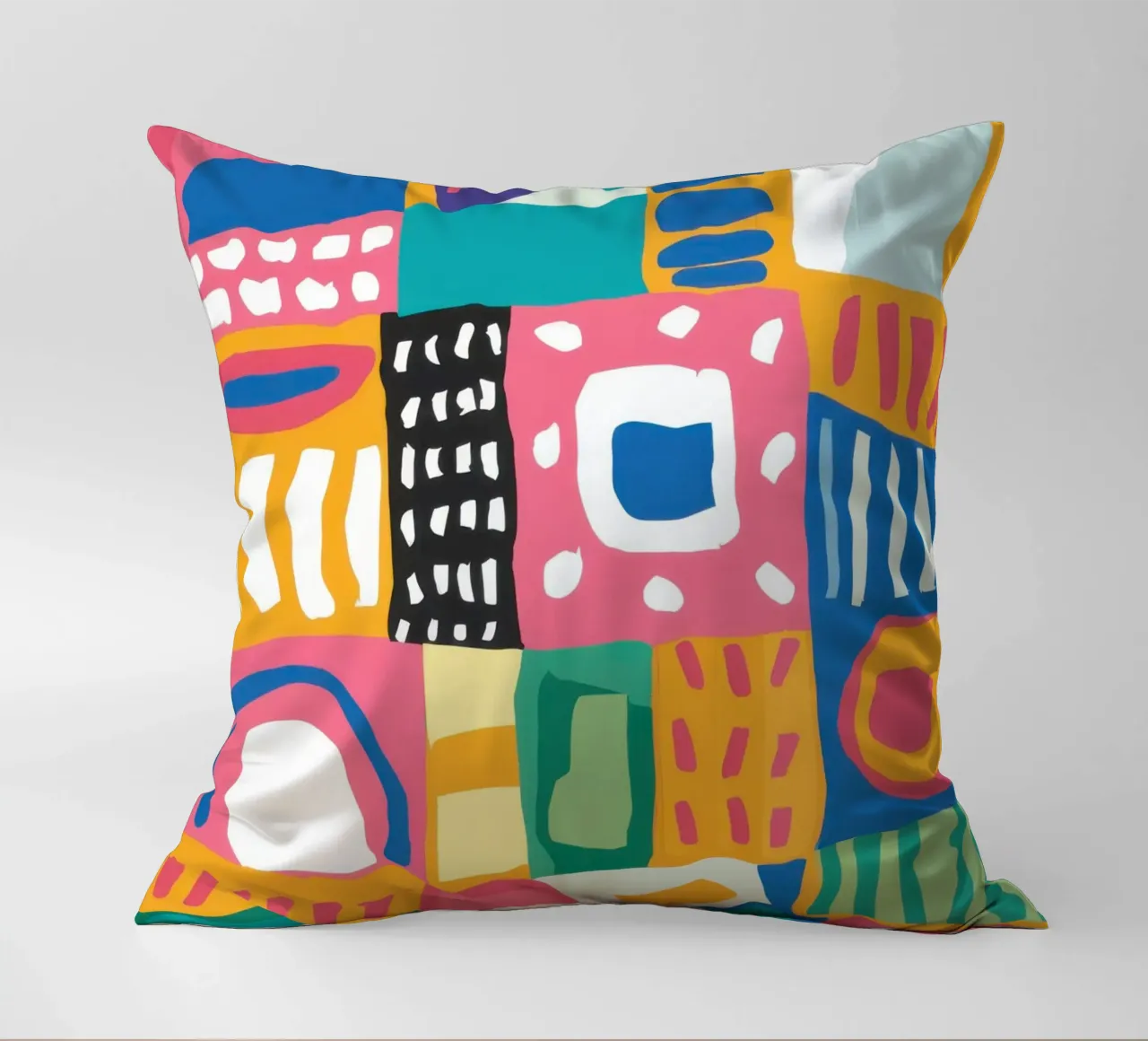 Patchwork tessile vibrante cuscino da Reds Jays