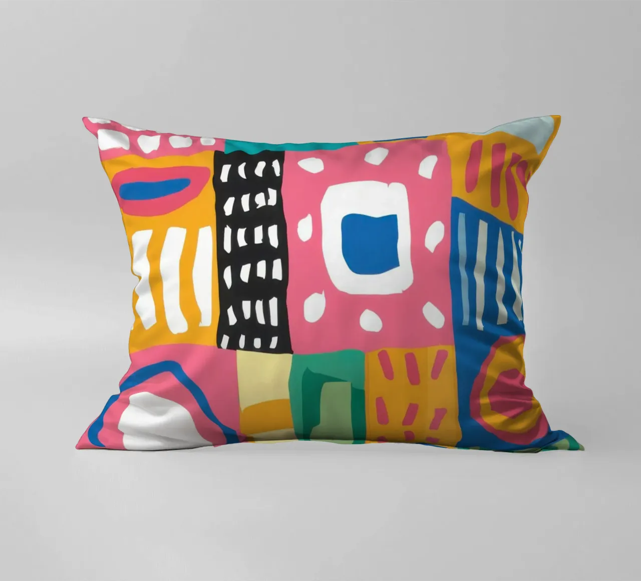 Patchwork tessile vibrante cuscino da Reds Jays