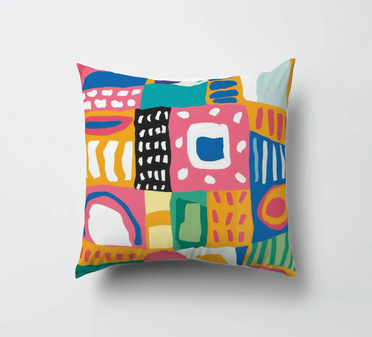 Patchwork tessile vibrante cuscino da Reds Jays