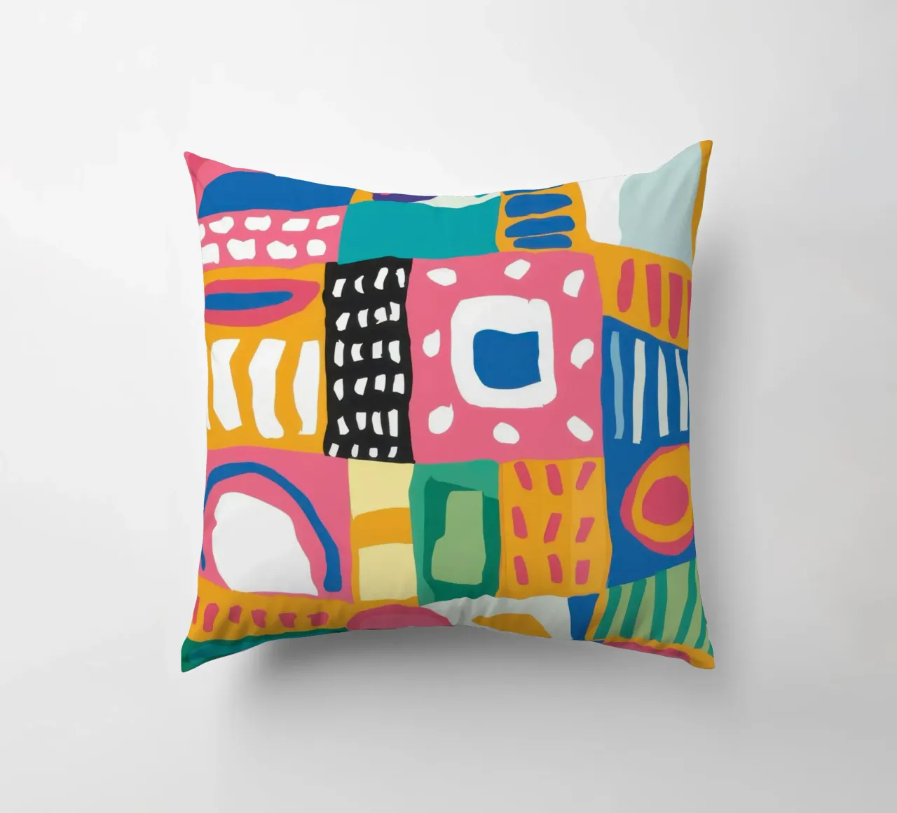 Patchwork tessile vibrante cuscino da Reds Jays