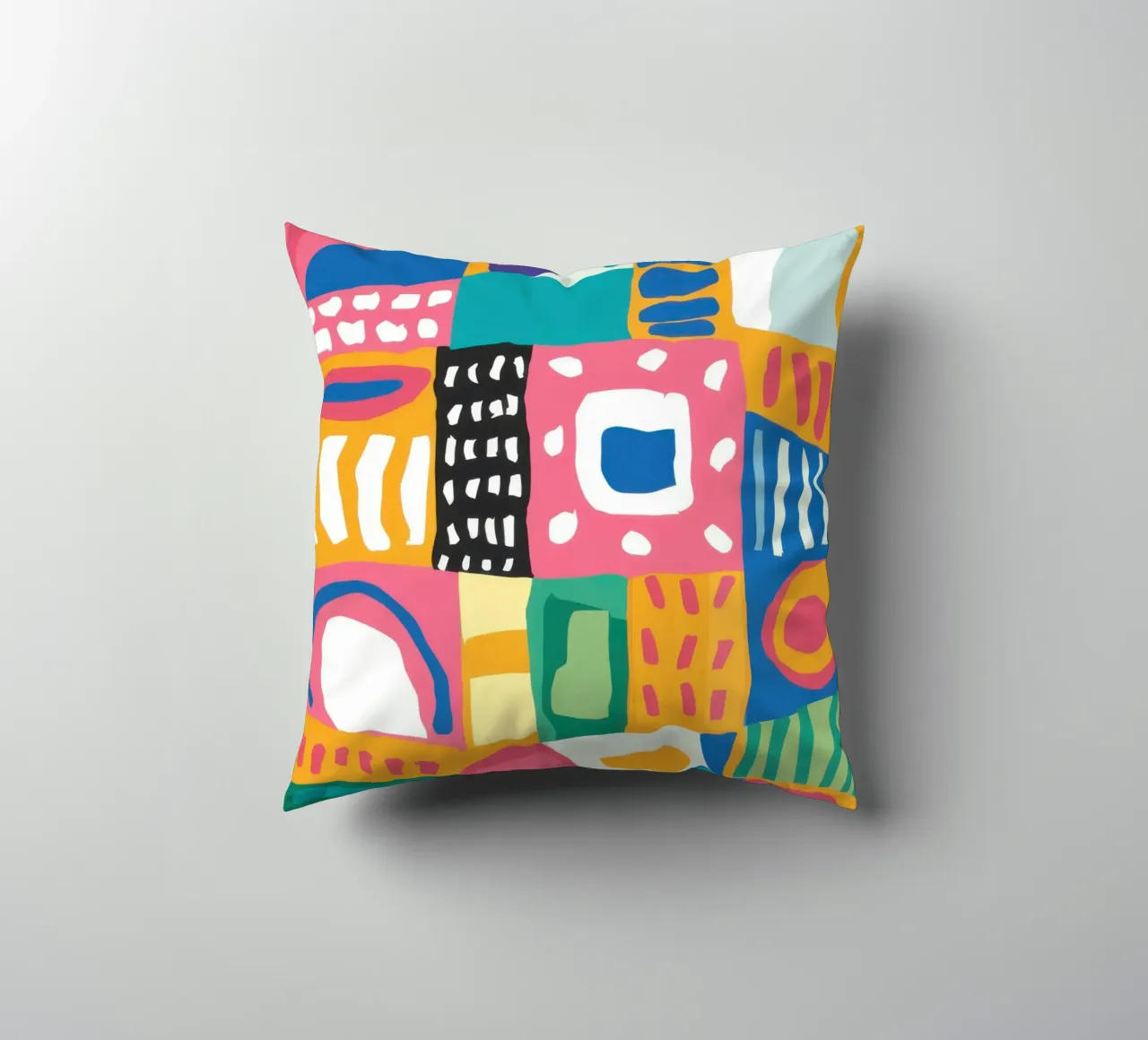 Patchwork tessile vibrante cuscino da Reds Jays