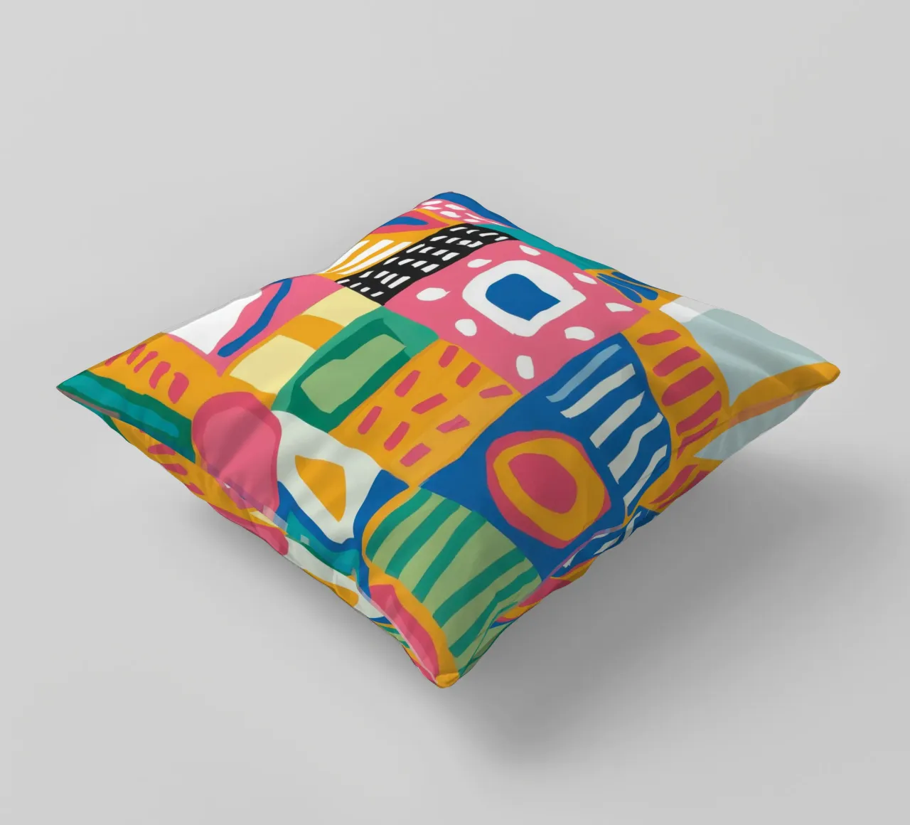 Patchwork tessile vibrante cuscino da Reds Jays