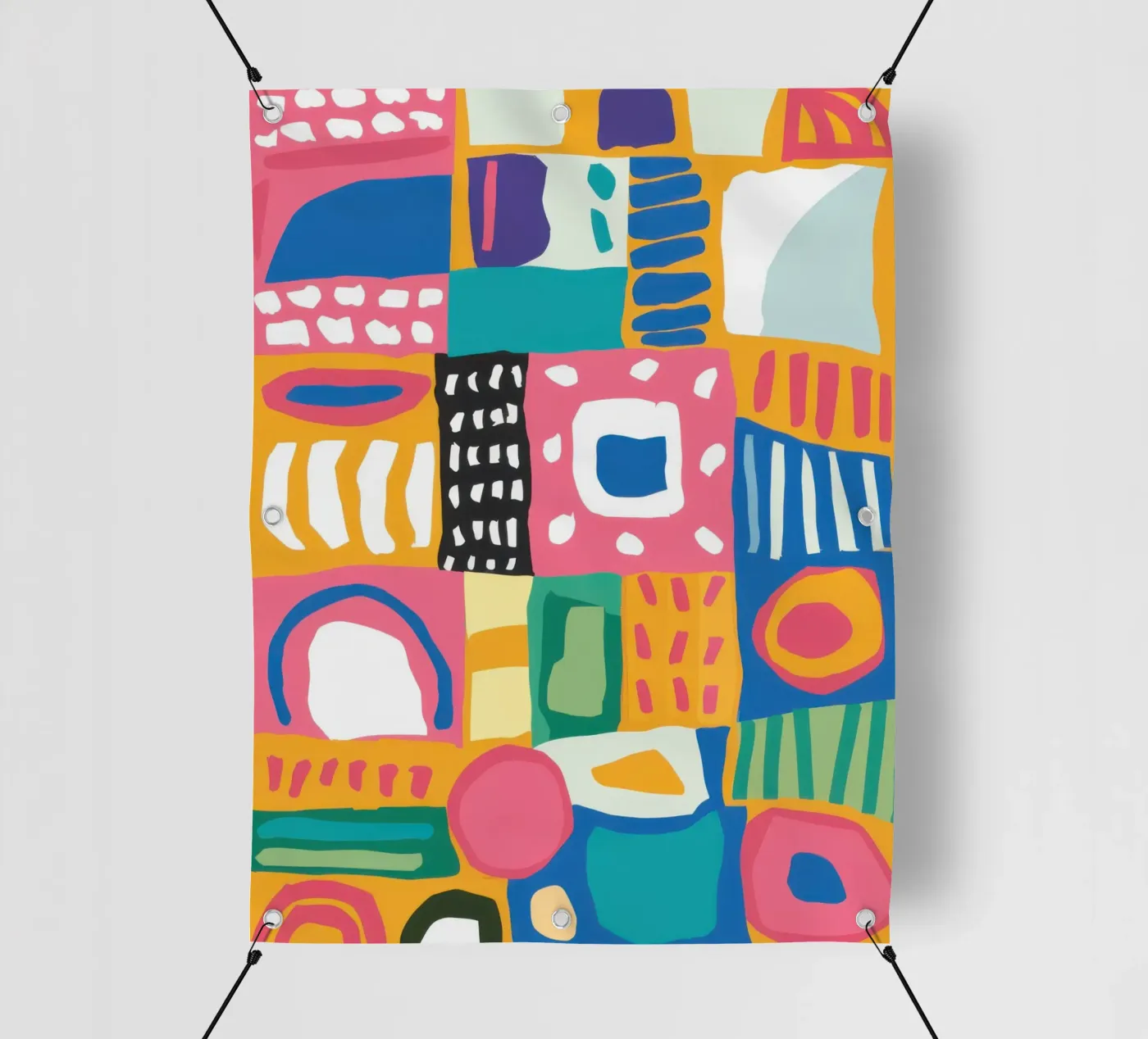 Vibrant Textile Patchwork bâche pvc de Reds Jays