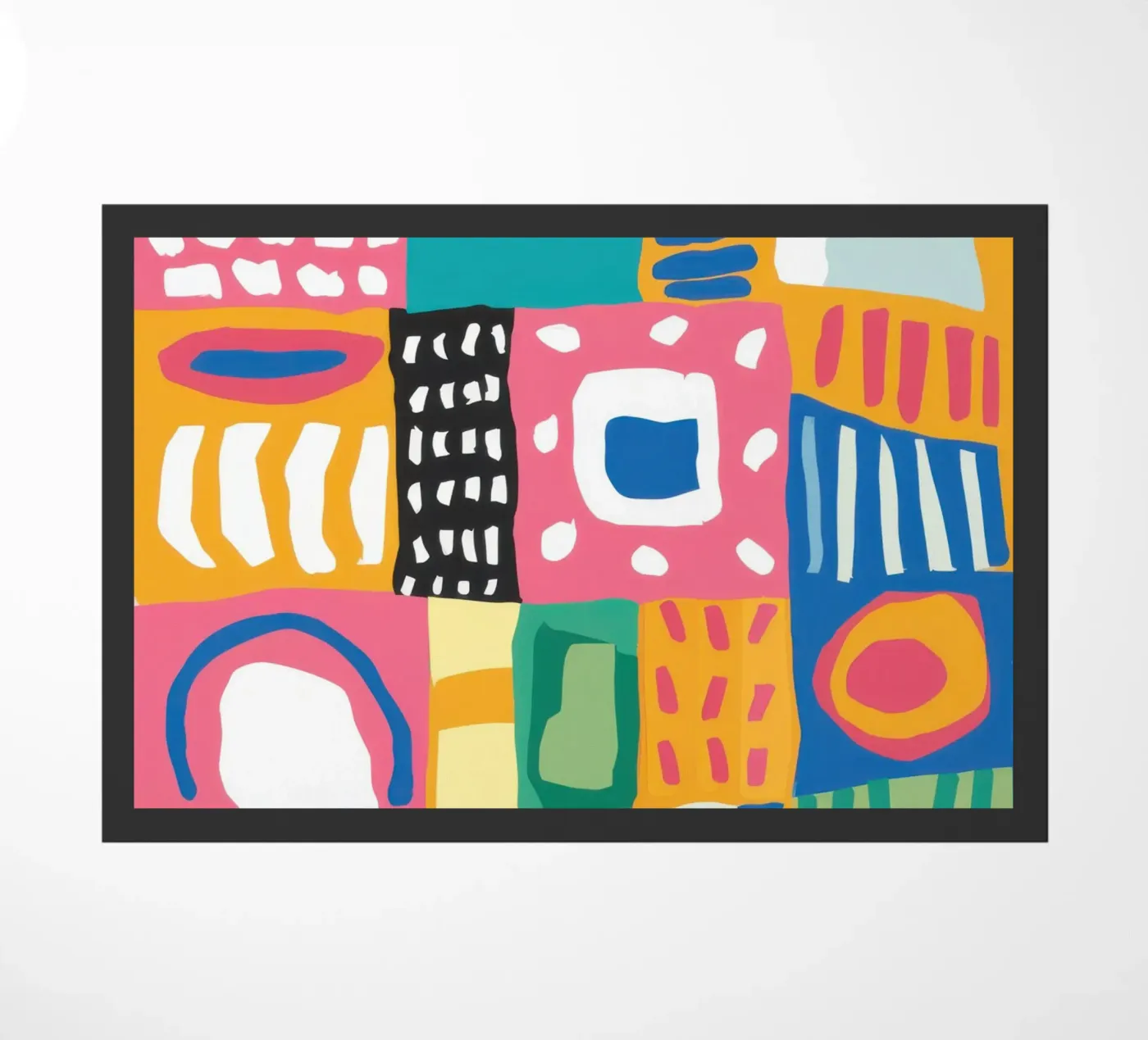 Levendig patchwork van textiel deurmat van Reds Jays