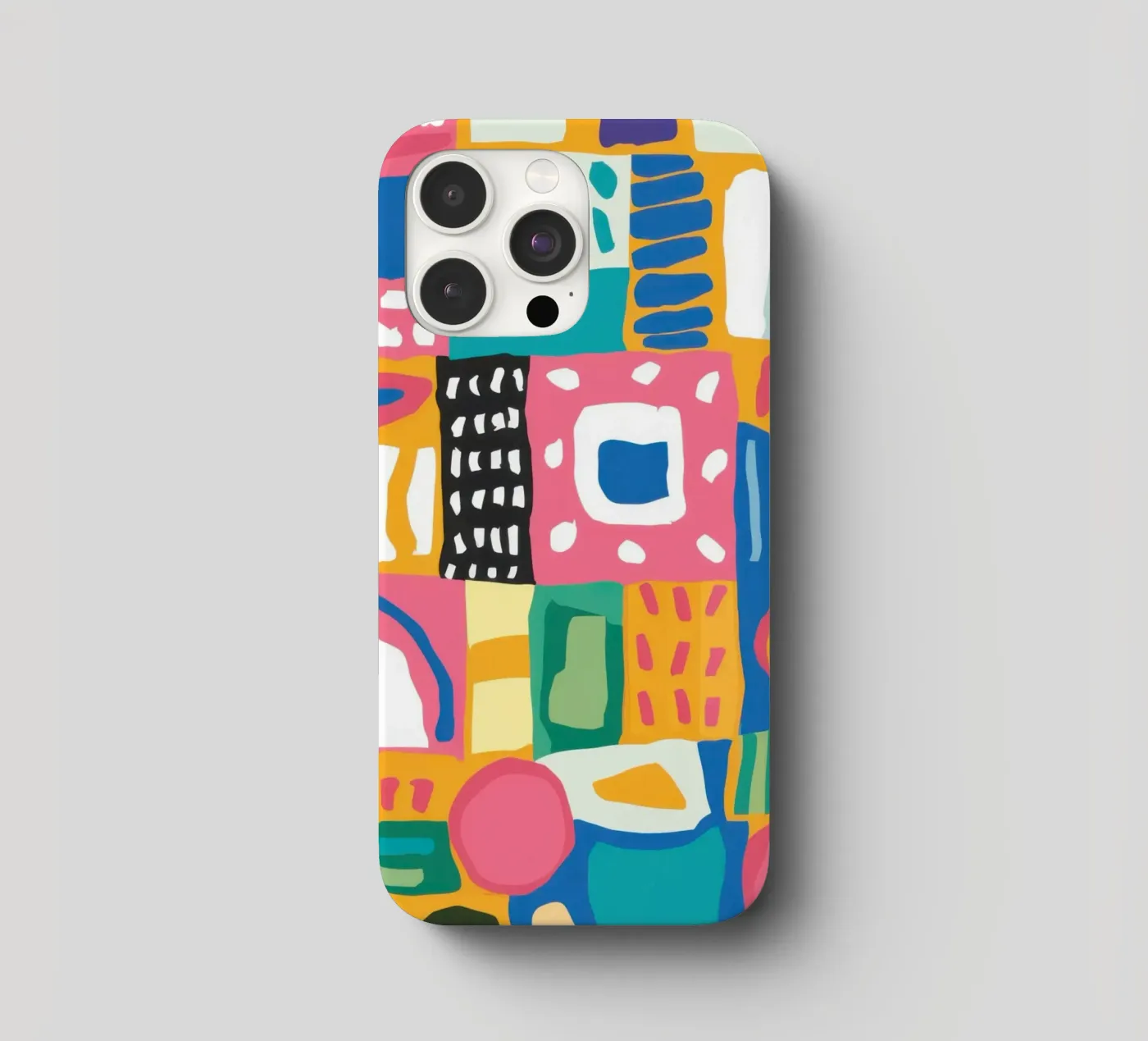 Vibrant Textile Patchwork iphone case by Reds Jays