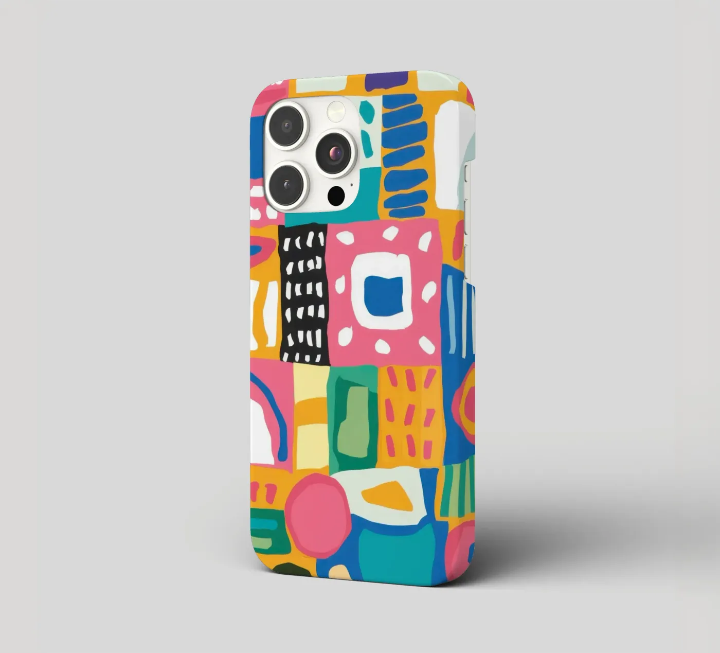 Vibrant Textile Patchwork iphone case by Reds Jays