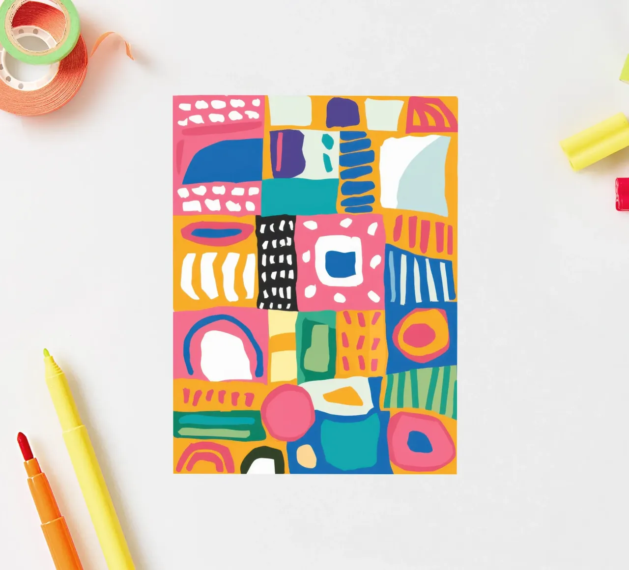 Vibrant Textile Patchwork sticker by Reds Jays