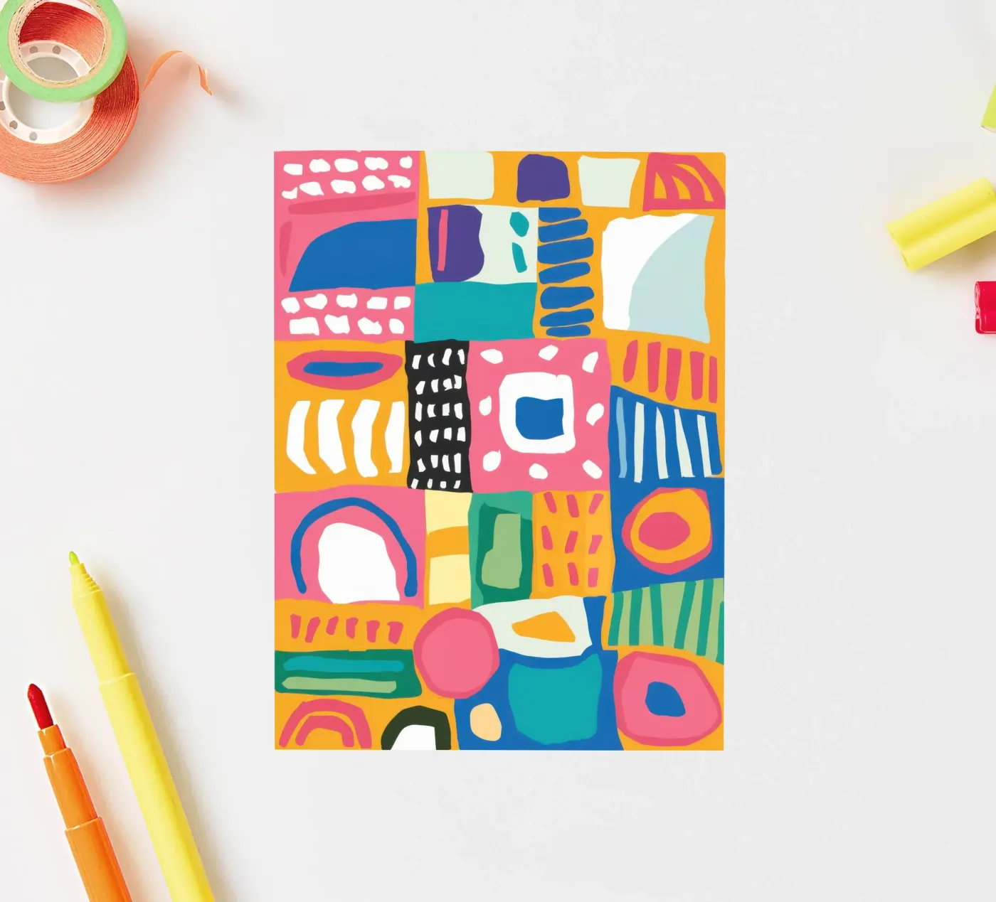 Vibrant Textile Patchwork sticker by Reds Jays