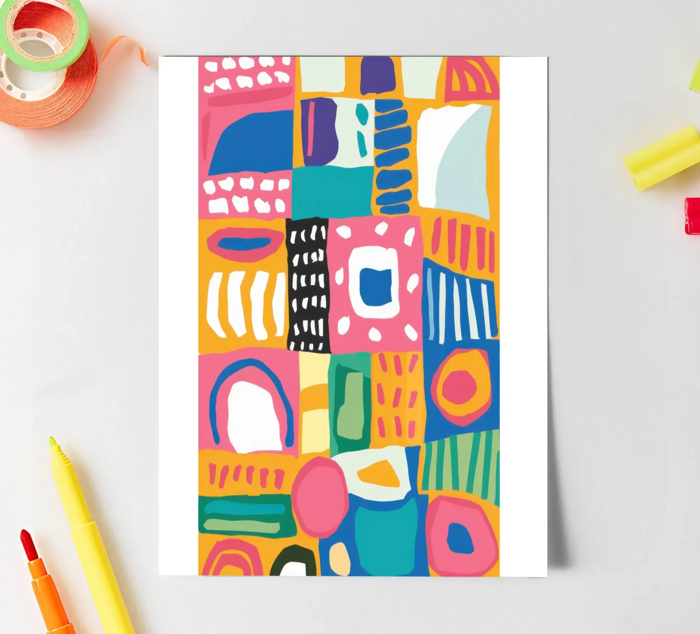 Vibrant Textile Patchwork foglio adesivo da Reds Jays