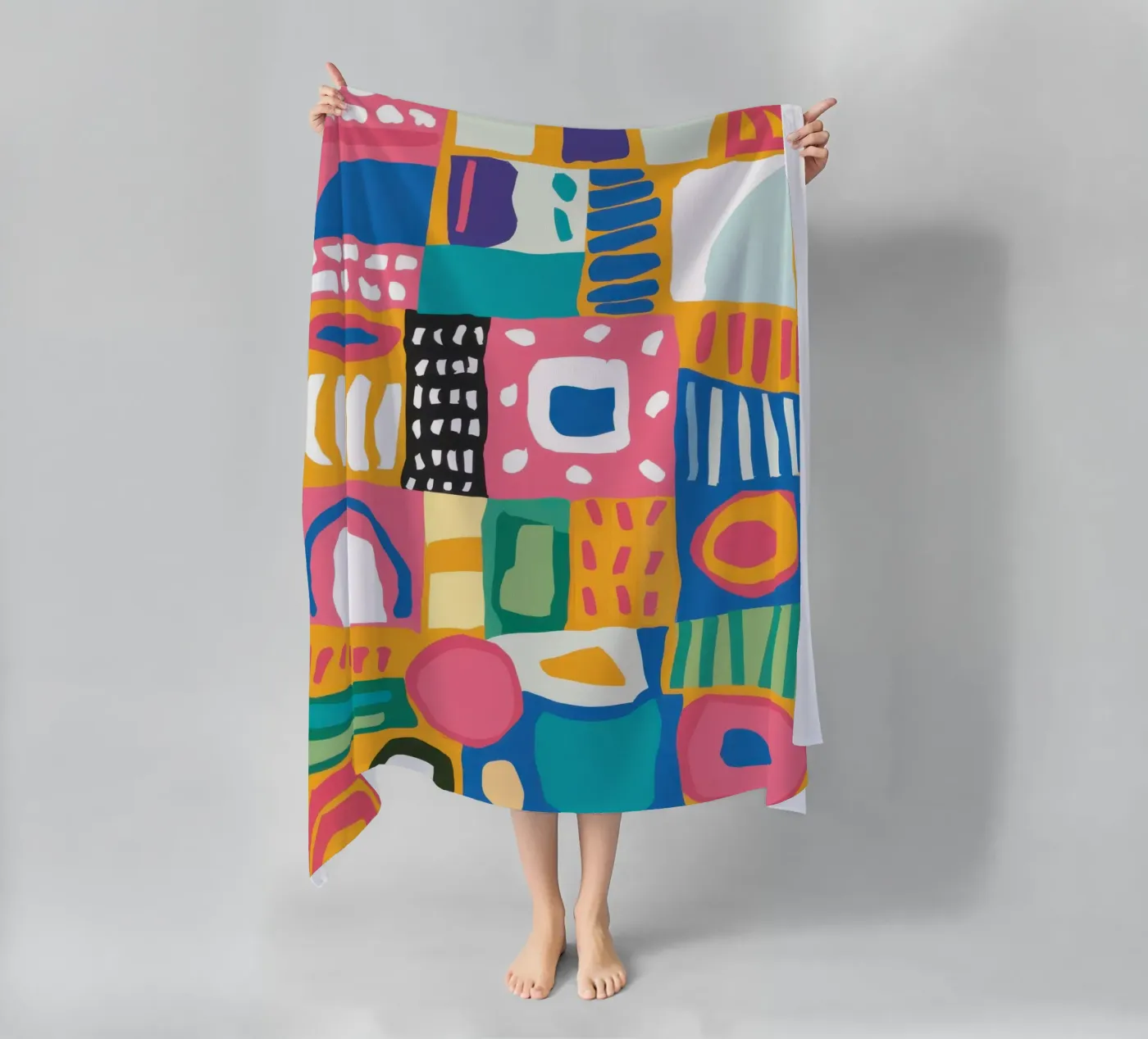 Vibrant Textile Patchwork telo mare da Reds Jays