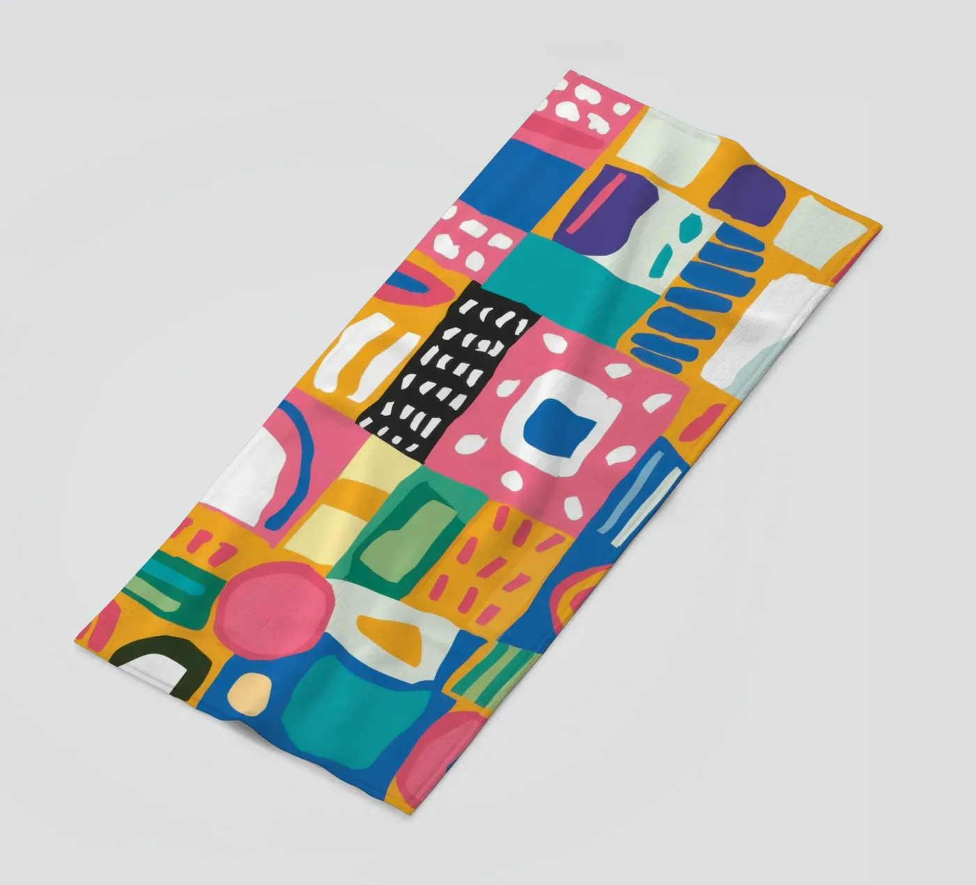 Vibrierende Textilien Patchwork Strandtuch von Reds Jays