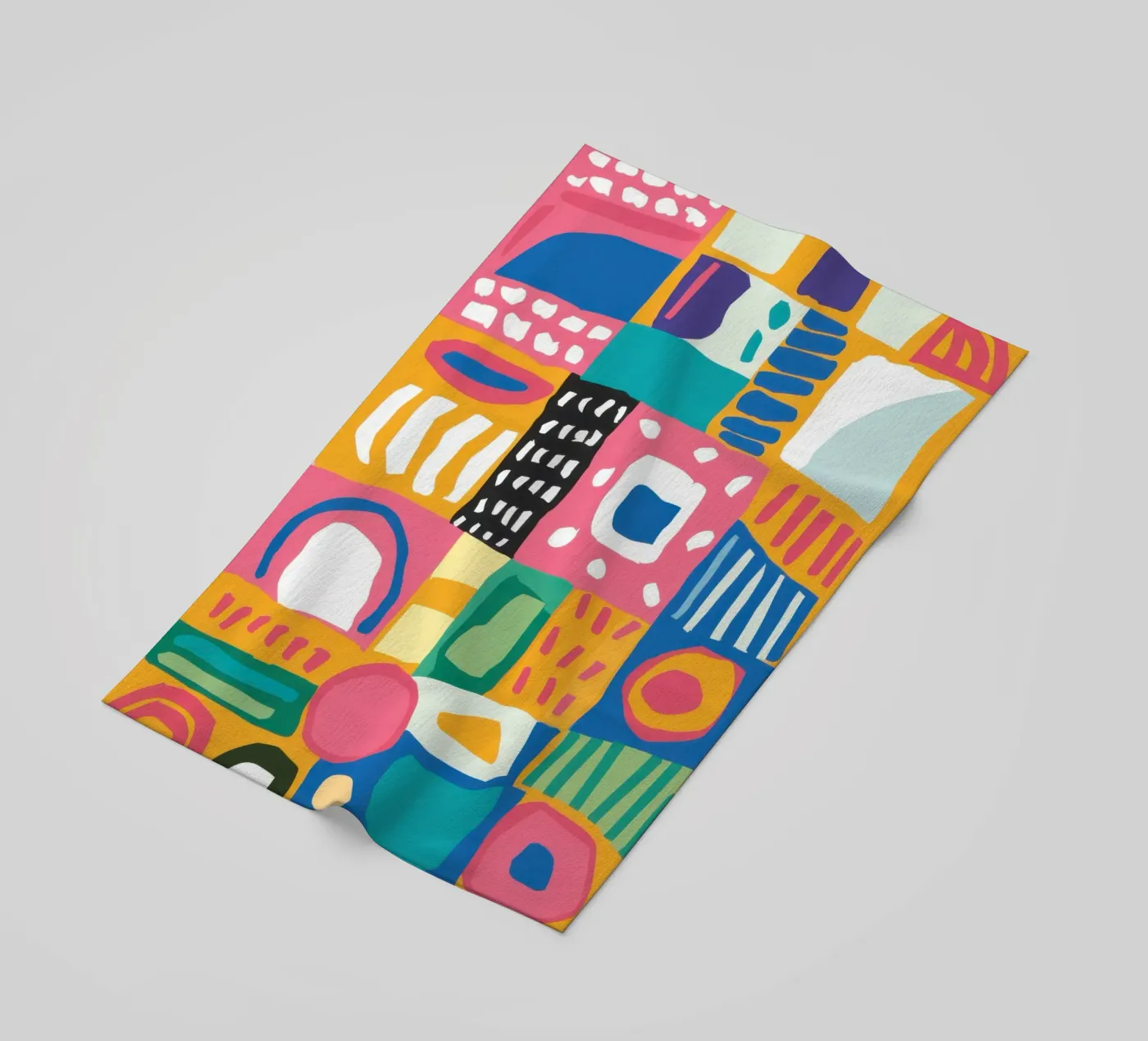 Vibrierende Textilien Patchwork Strandtuch von Reds Jays