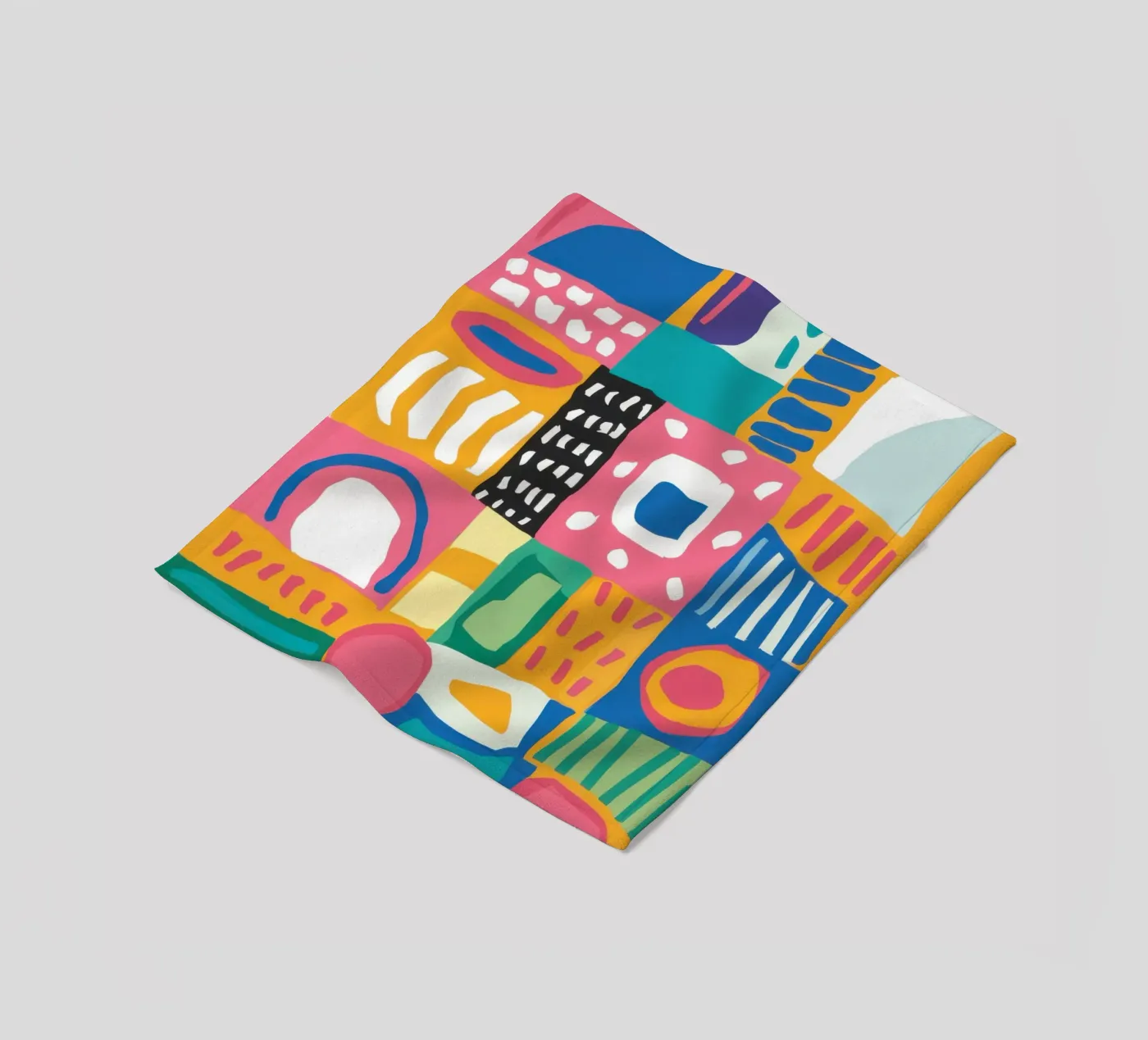 Vibrant Textile Patchwork Fleecedecke von Reds Jays